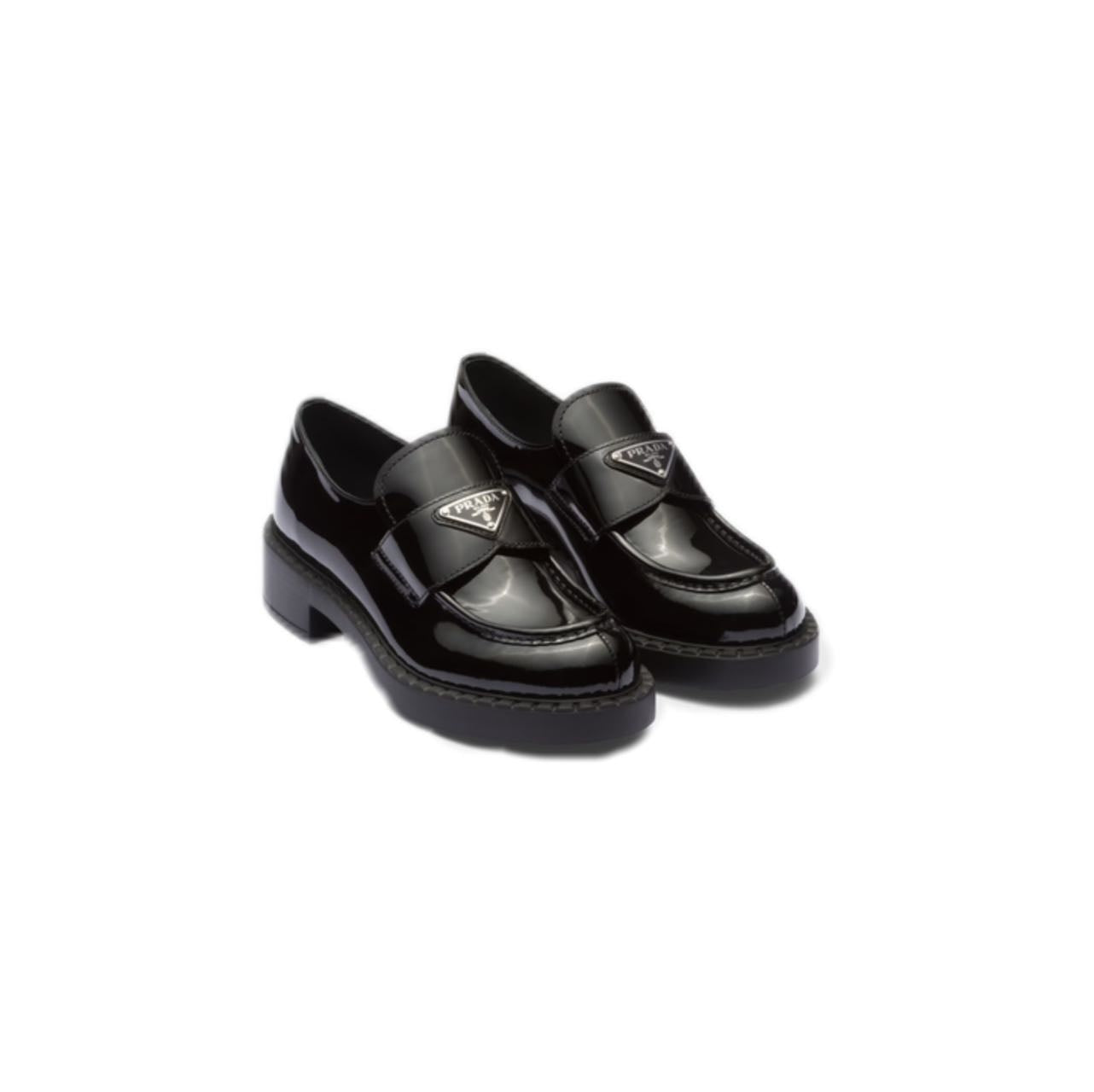 Prada loafer shoes calfskin (Black) 36.5