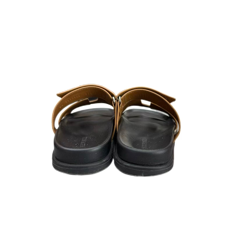 HERMÈS Chypre SANDAL calfskin and rubber (Naturel)