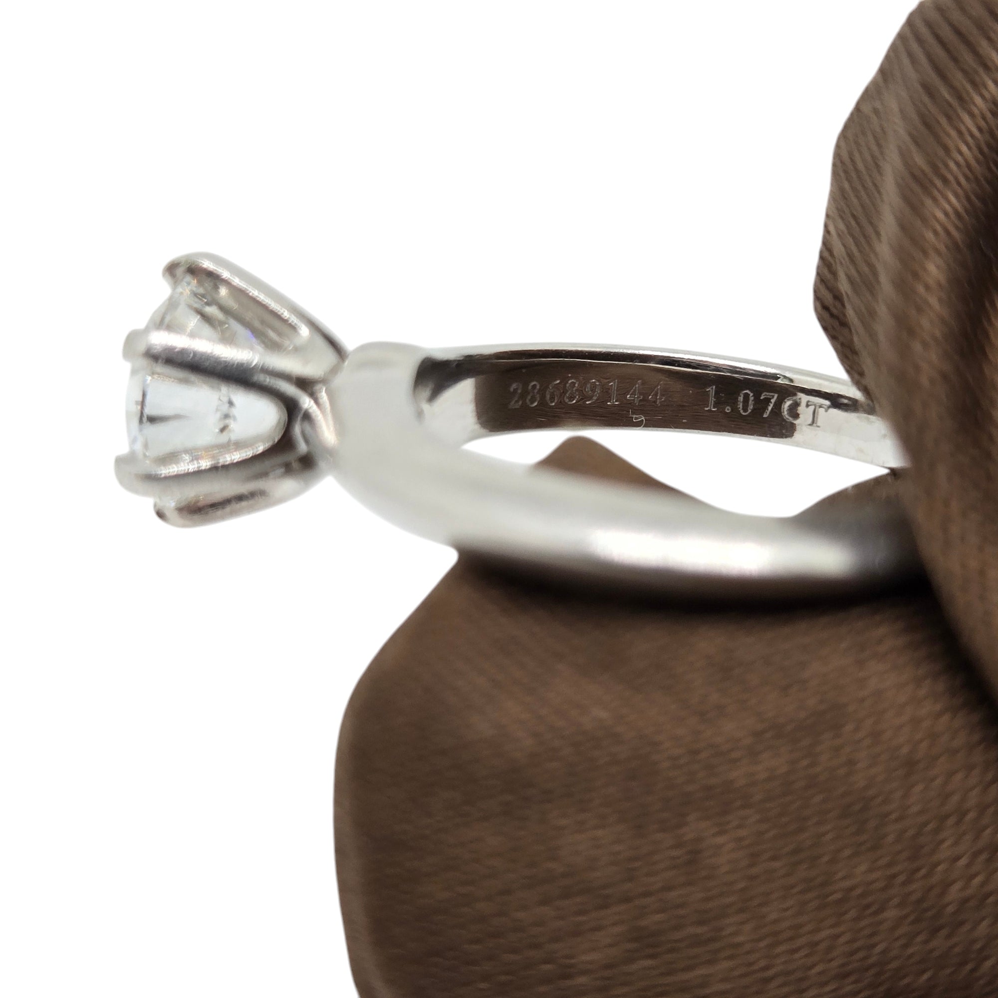 Tiffany & Co. 950 Platinum 1.07 Carat Diamond Ring