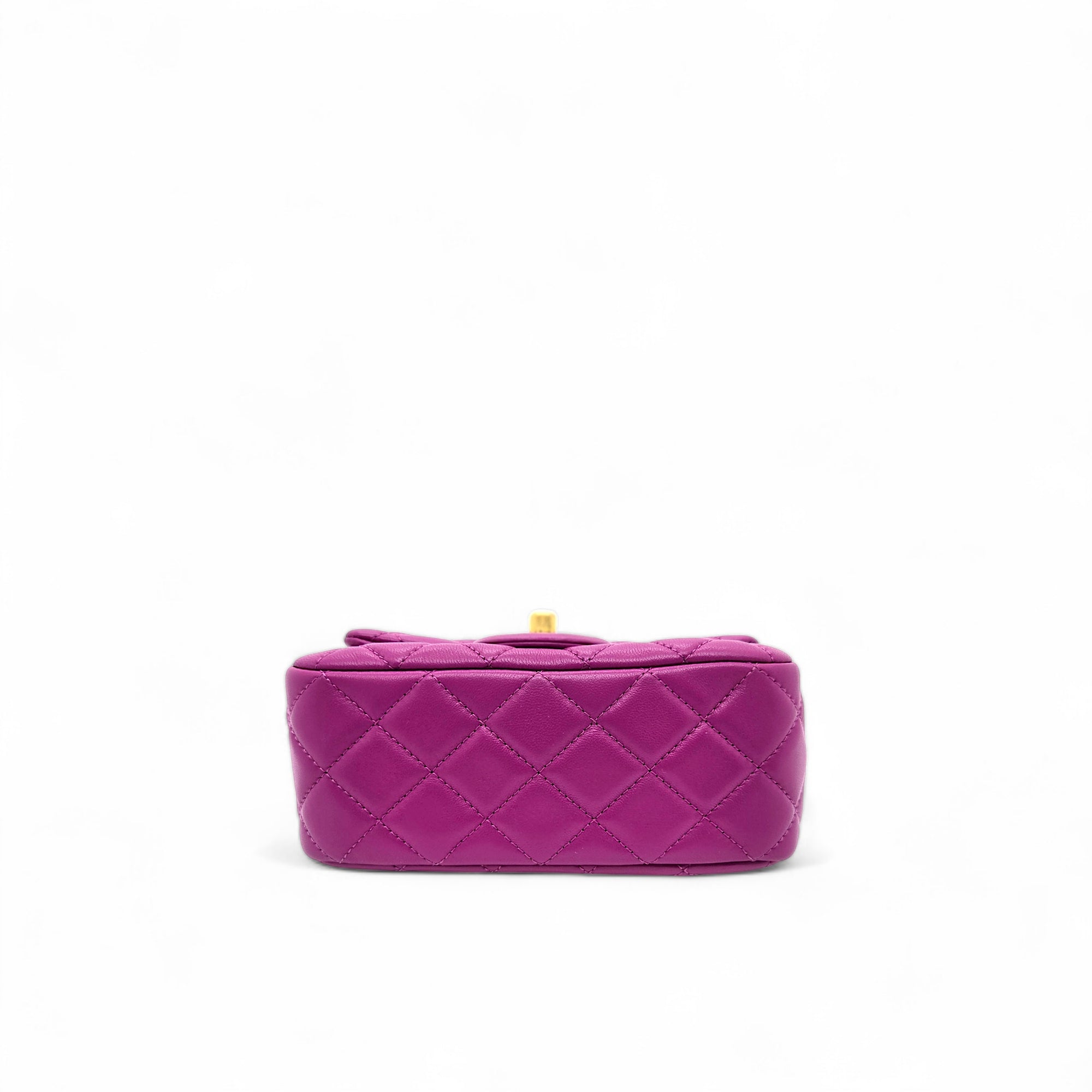 Chanel Mini Flap Bag Pearl Crush Lambskin Purple