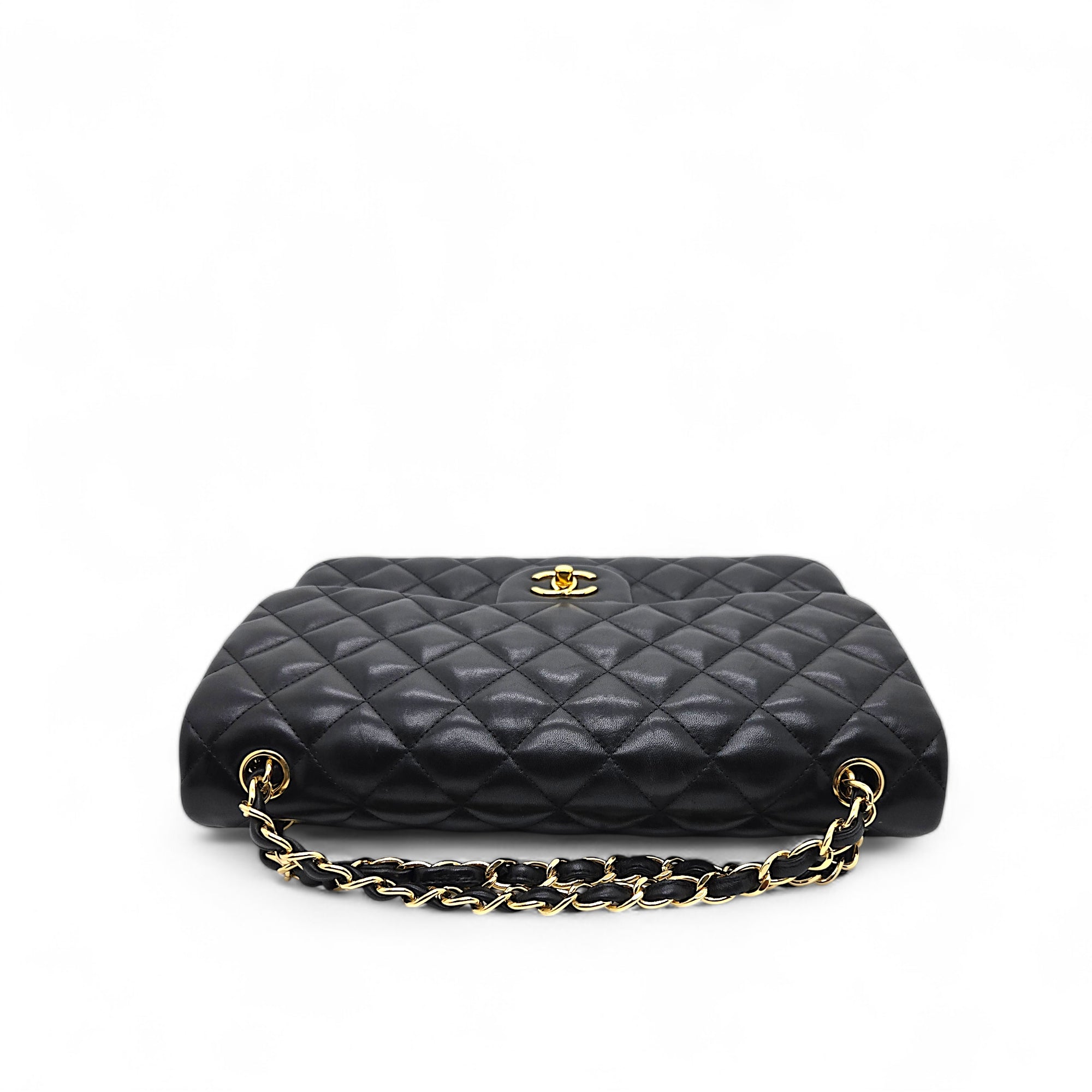 CHANEL CLASSIC JUMBO Double Flap Black Shoulder Bag