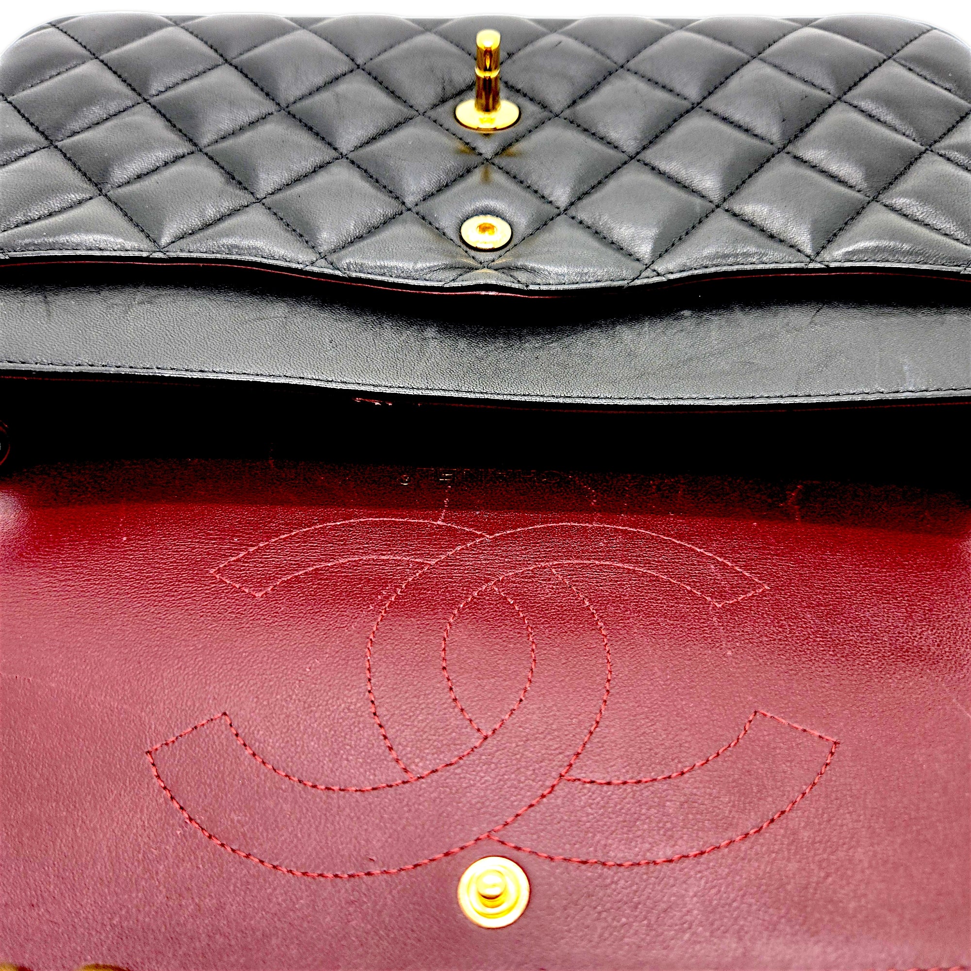 CHANEL CLASSIC JUMBO Double Flap Black Shoulder Bag