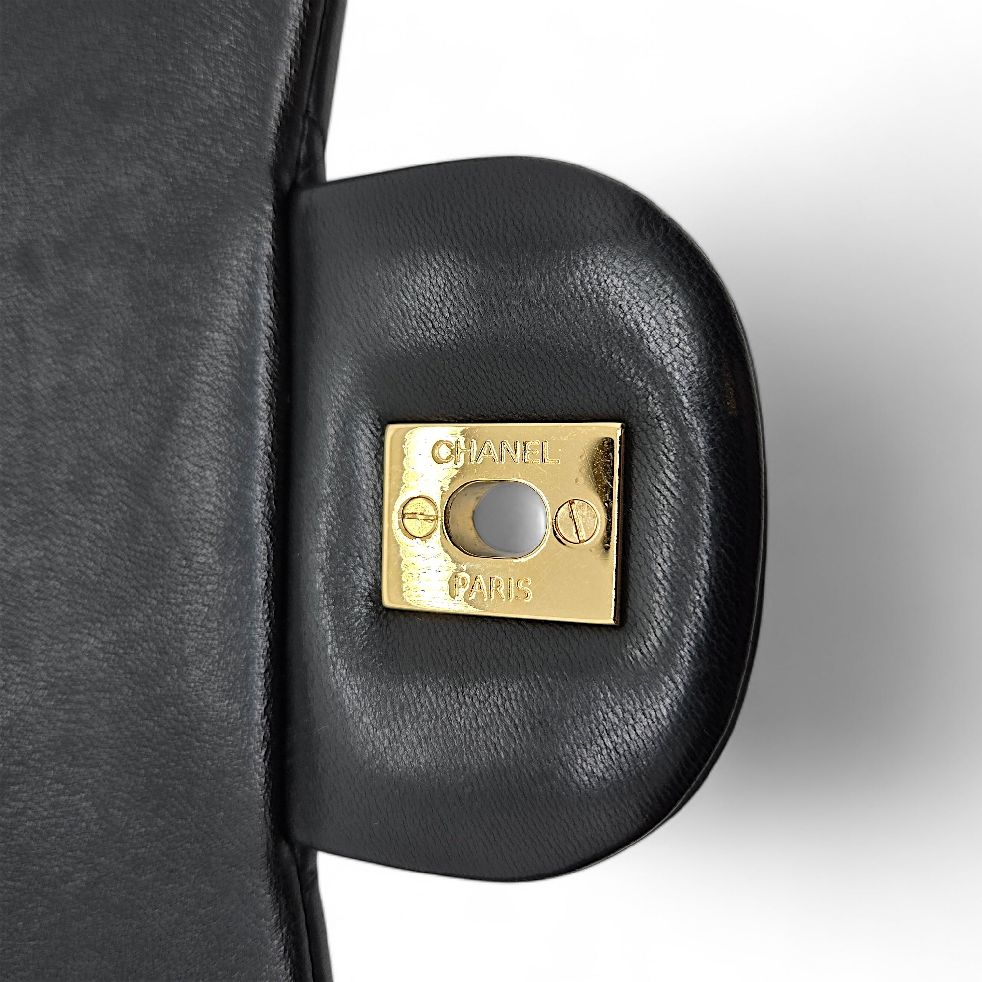 CHANEL CLASSIC JUMBO Double Flap Black Shoulder Bag