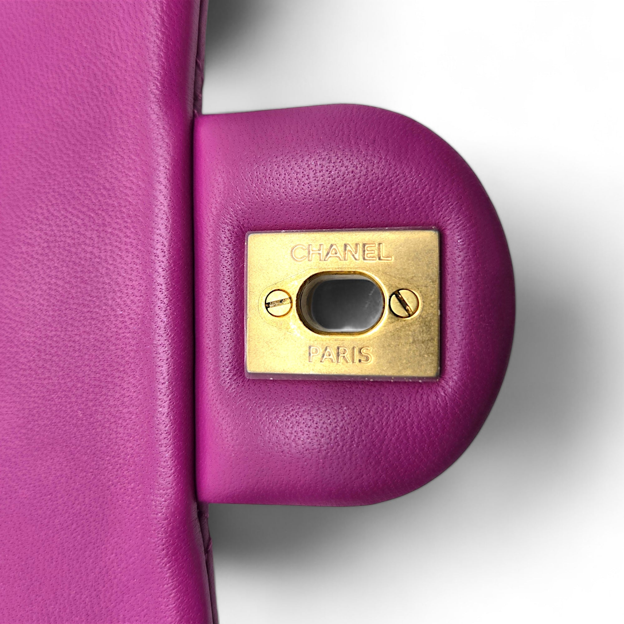 Chanel Mini Flap Bag Pearl Crush Lambskin Purple