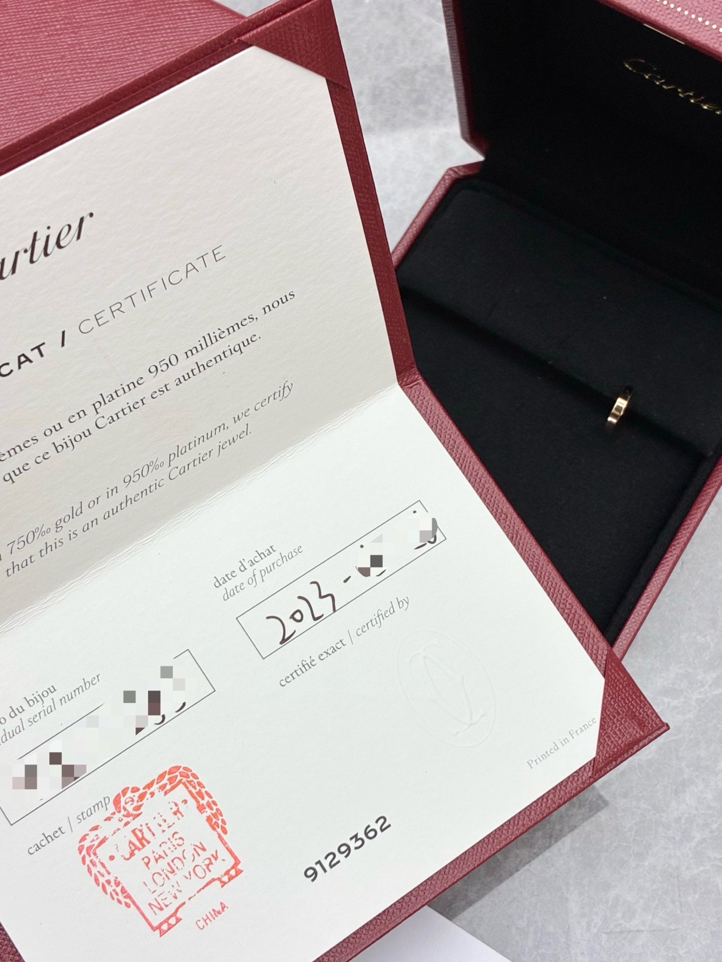 Cartier LOVE single hoop earring in rose gold