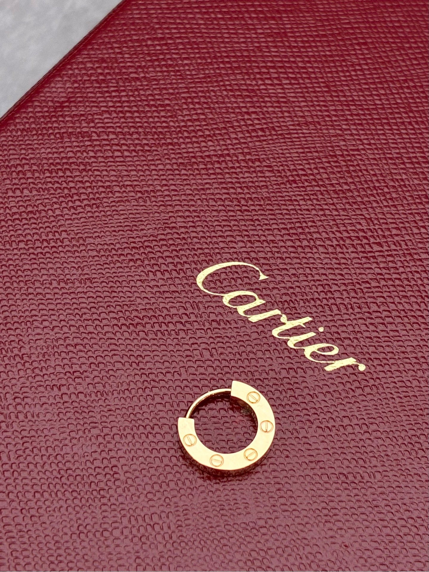 Cartier LOVE single hoop earring with original accessories