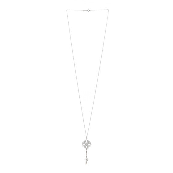 TIFFANY& CO Diamonds Victoria platinum long necklace (Silver)