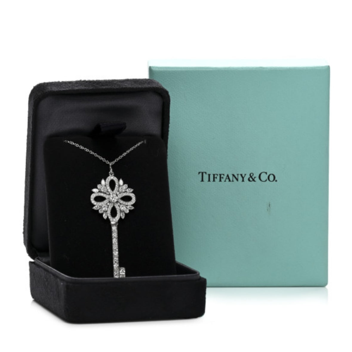TIFFANY& CO Diamonds Victoria platinum long necklace (Silver)