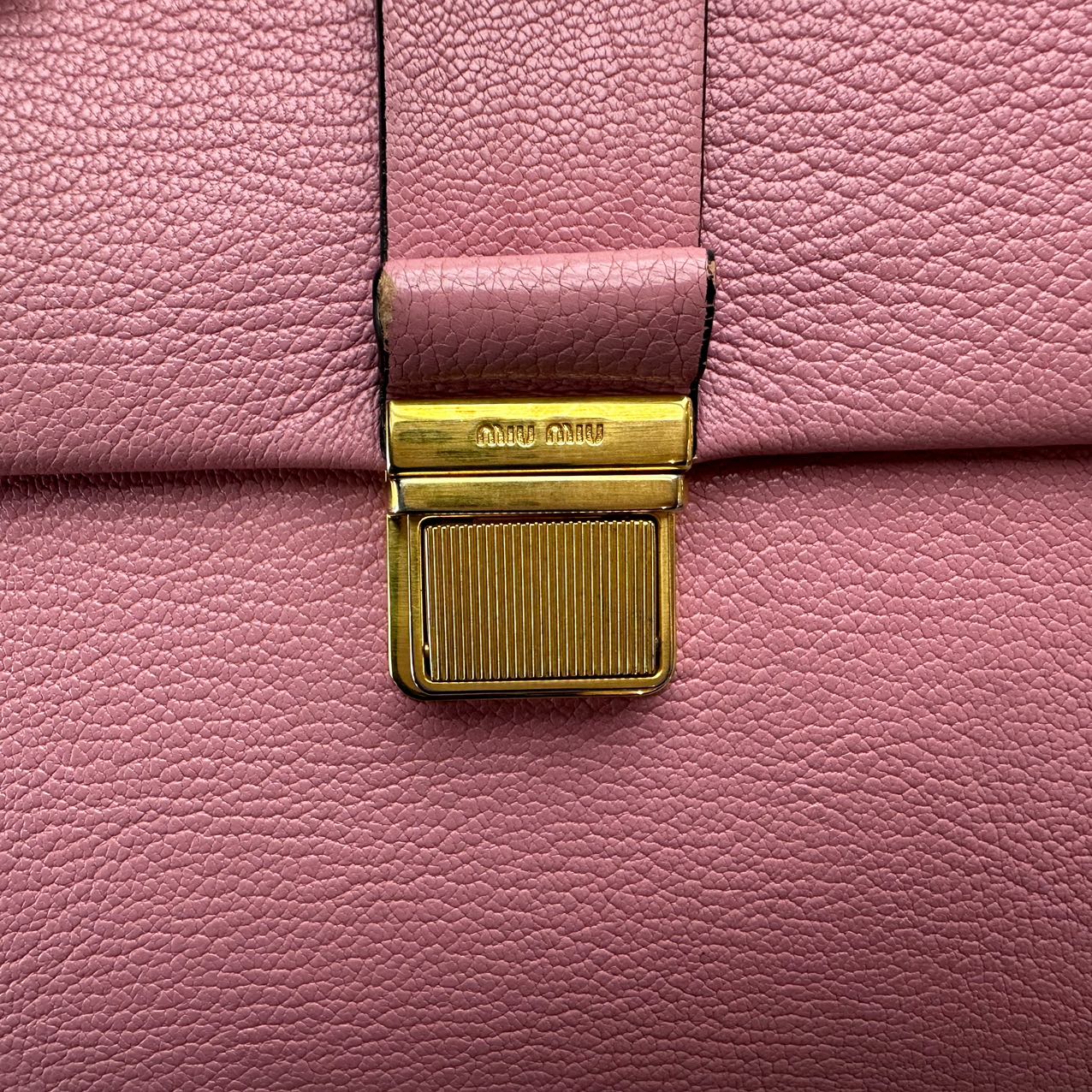 MIU MIU Leather Crossbody Bag in Pink Leather GHW
