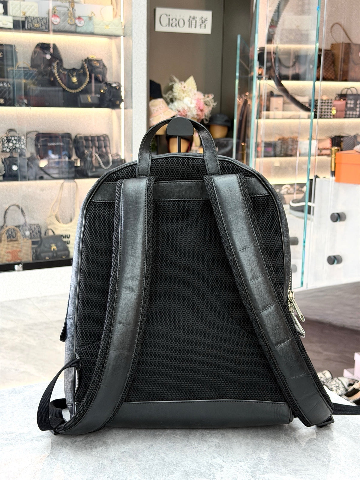 GUCCI GG Supreme Backpack – Black GG Monogram Canvas with Black Leather Trim, Good Pre-Owned