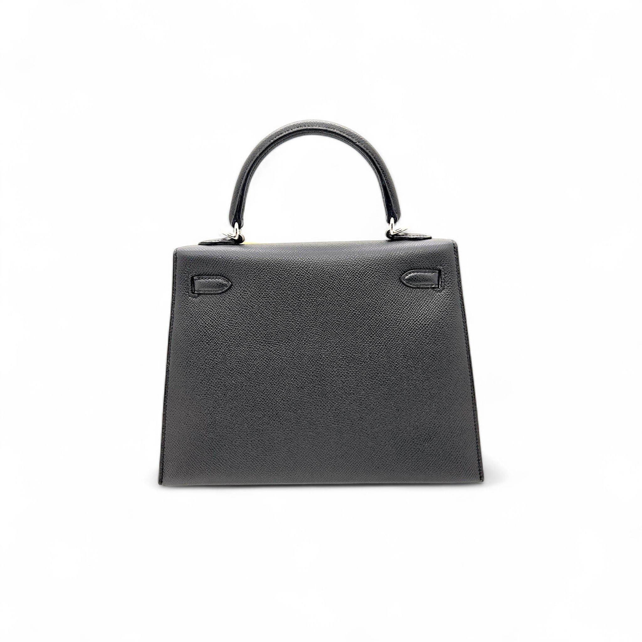Hermès Kelly 25 Black Sellier Epsom