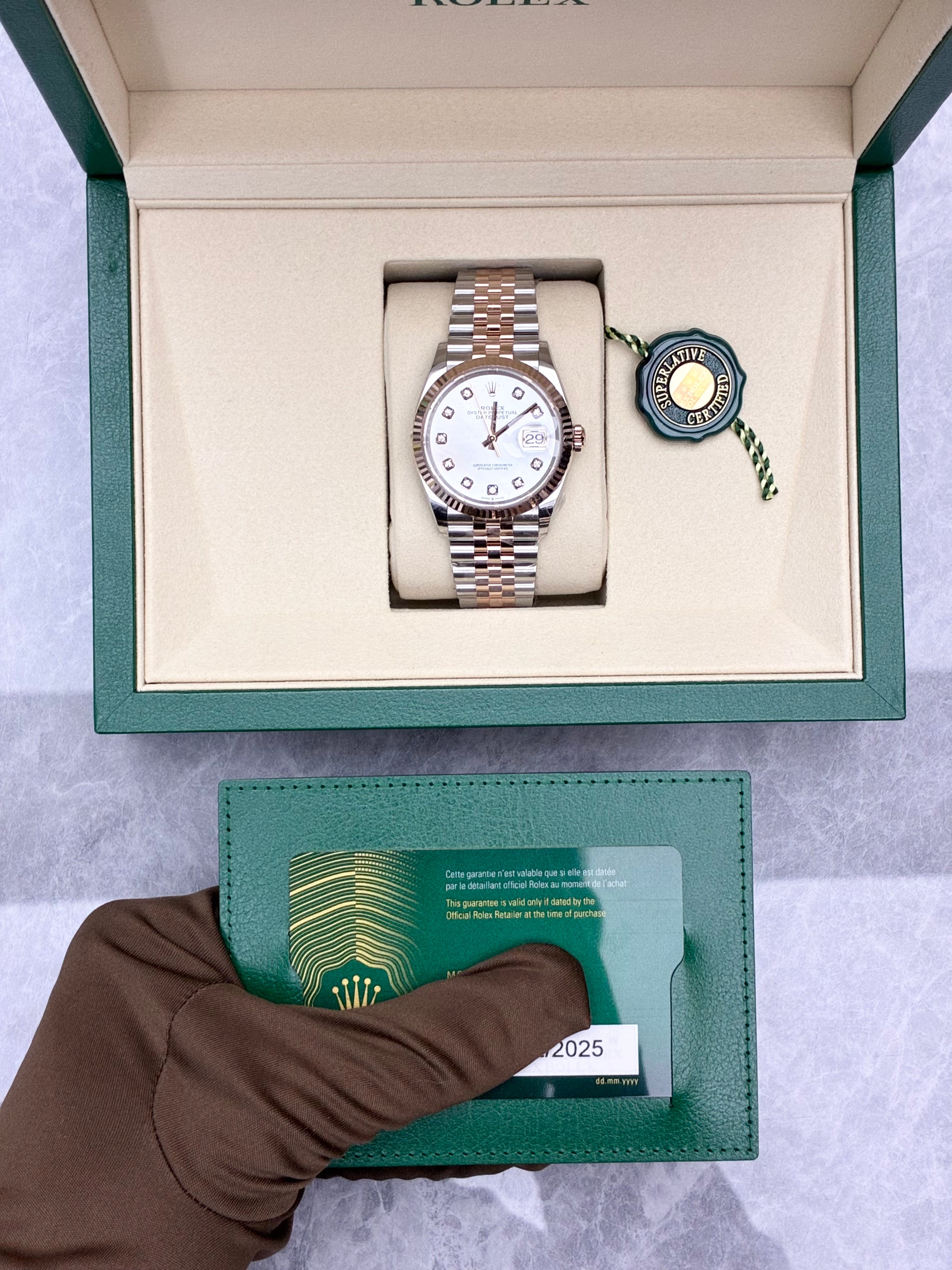 Rolex Datejust 36 126231-0021 full set with box and warranty card