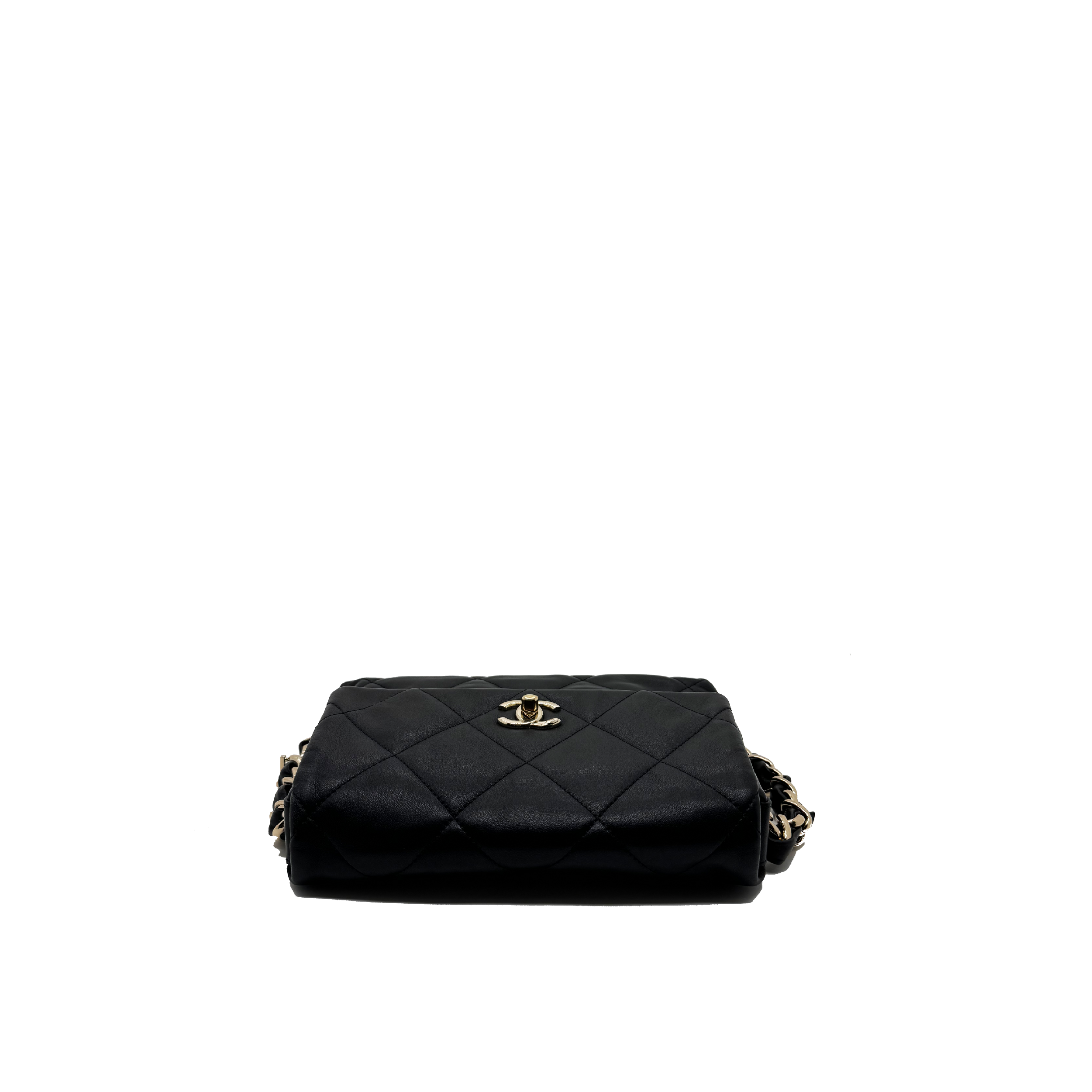 Chanel 19 Flap Black Lambskin Leather