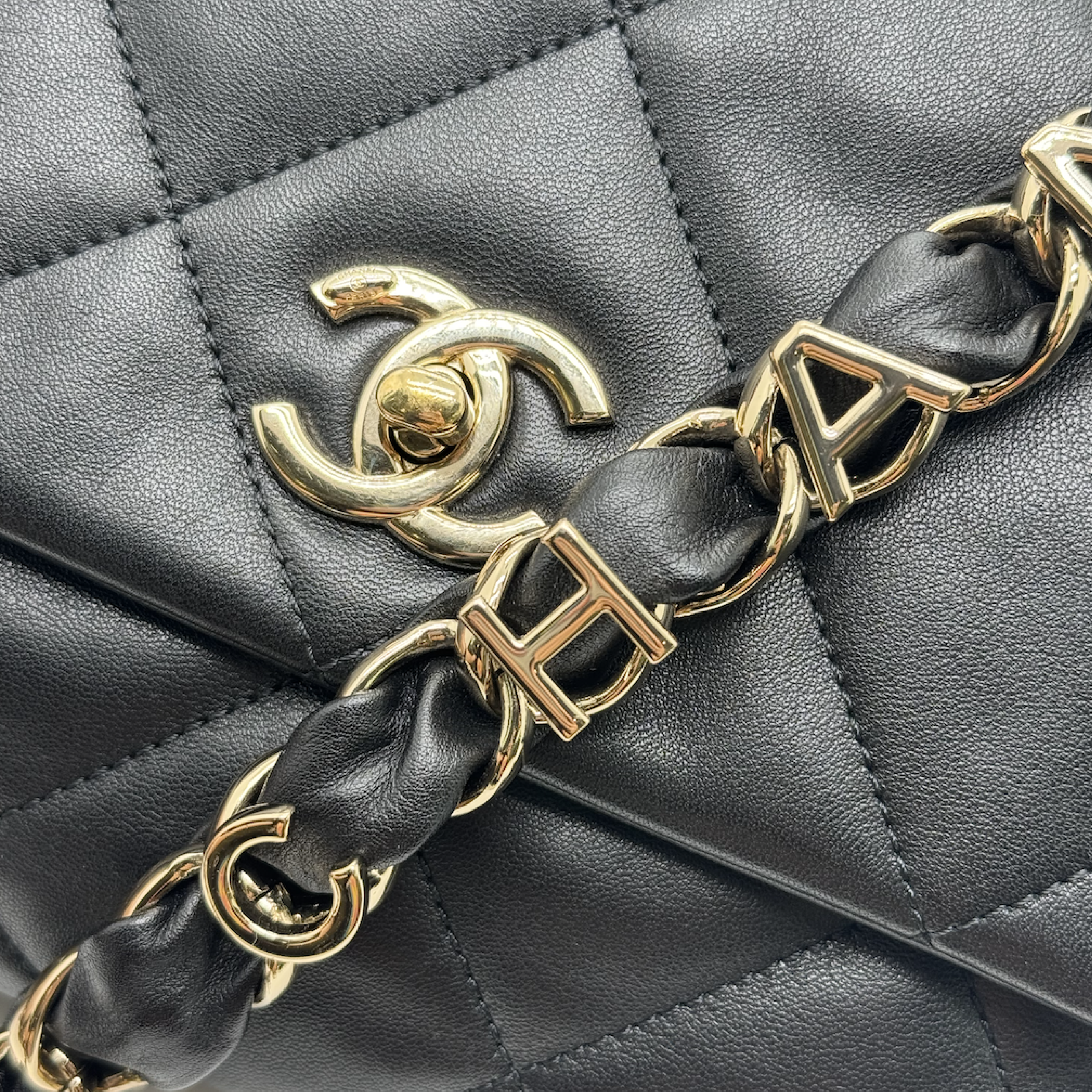 Chanel 19 Flap Black Lambskin Leather