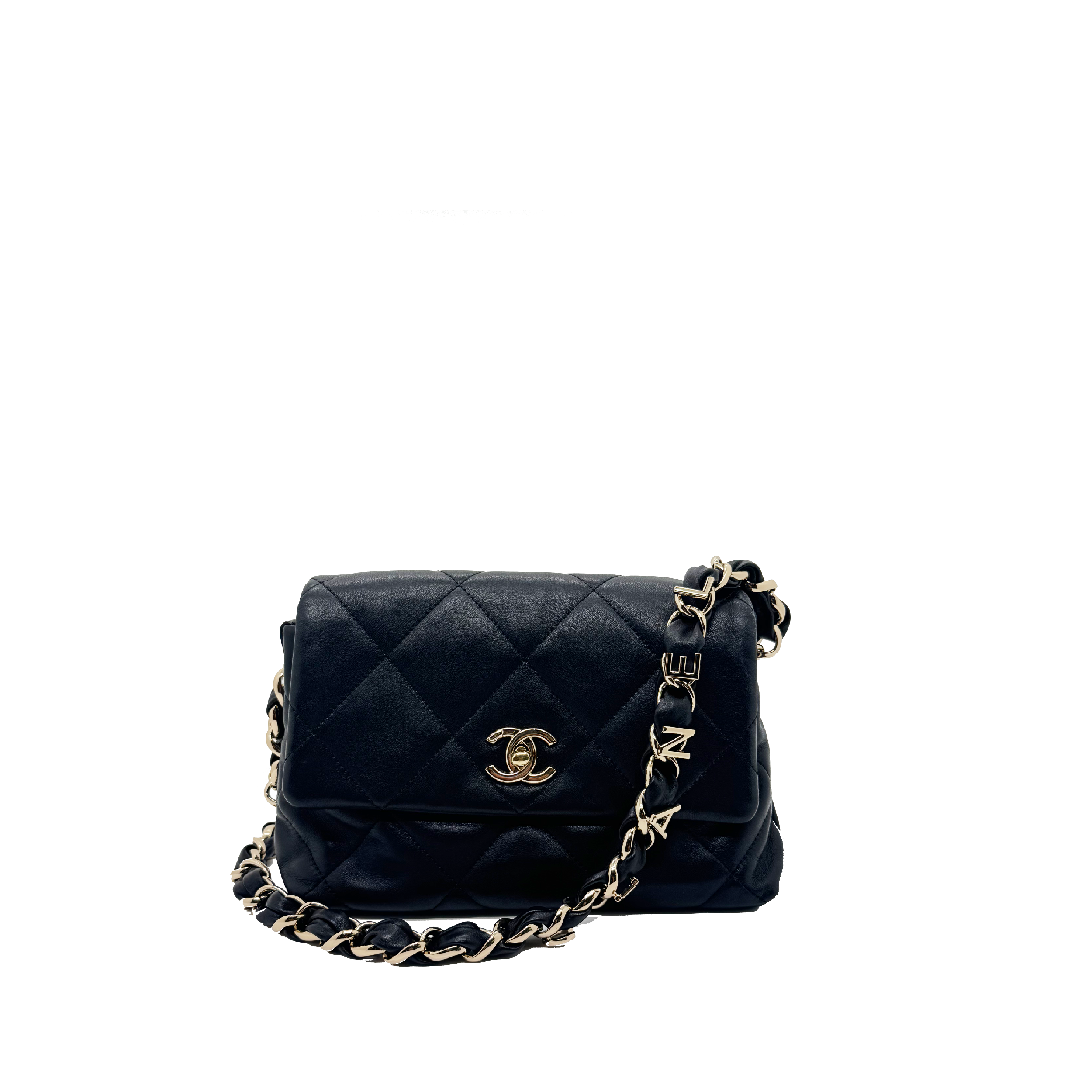 Chanel 19 Flap Black Lambskin Leather