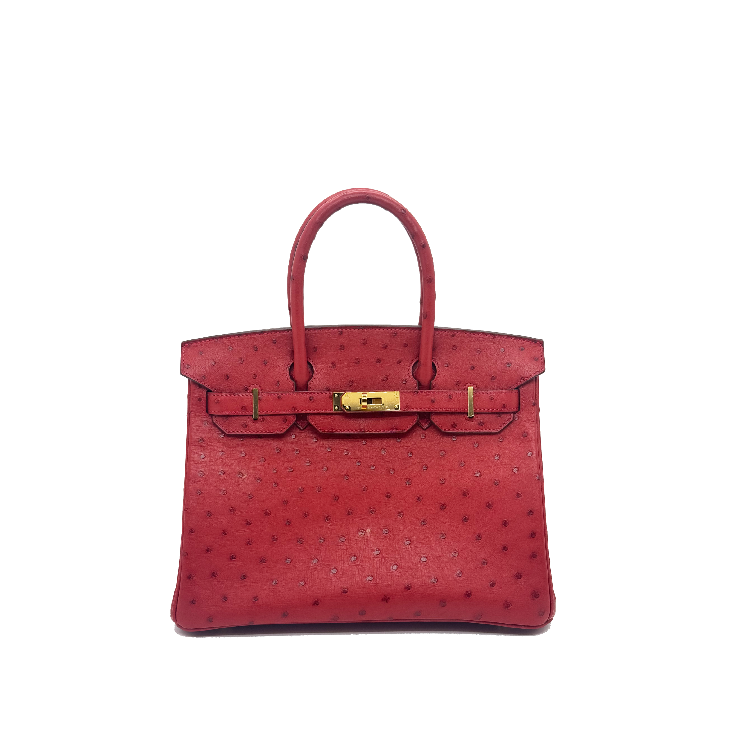 Hermès Birkin 30 Ostrich Bougainvillier A stamp
