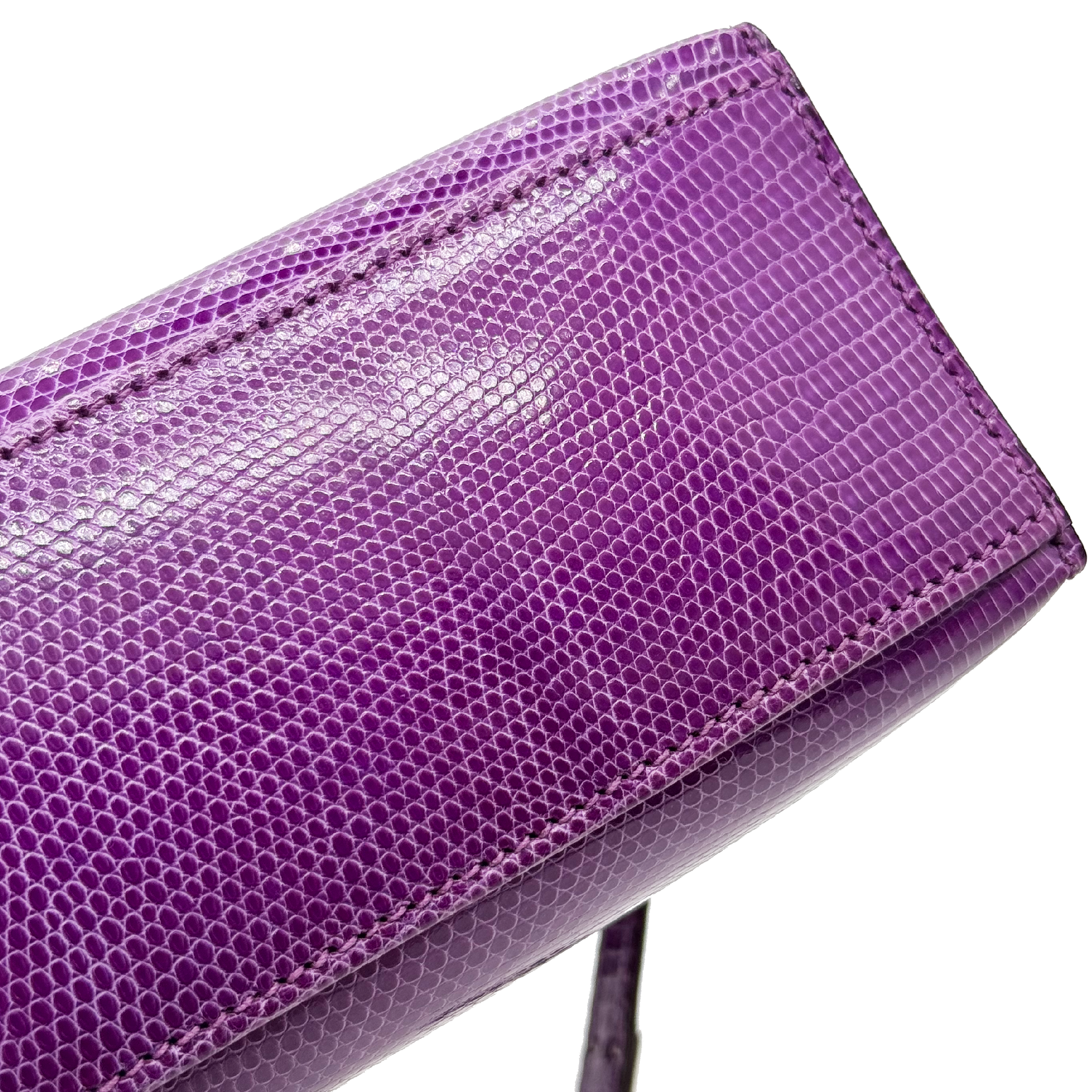 Hermès Kelly pochette lizard handbag Square M Stamp