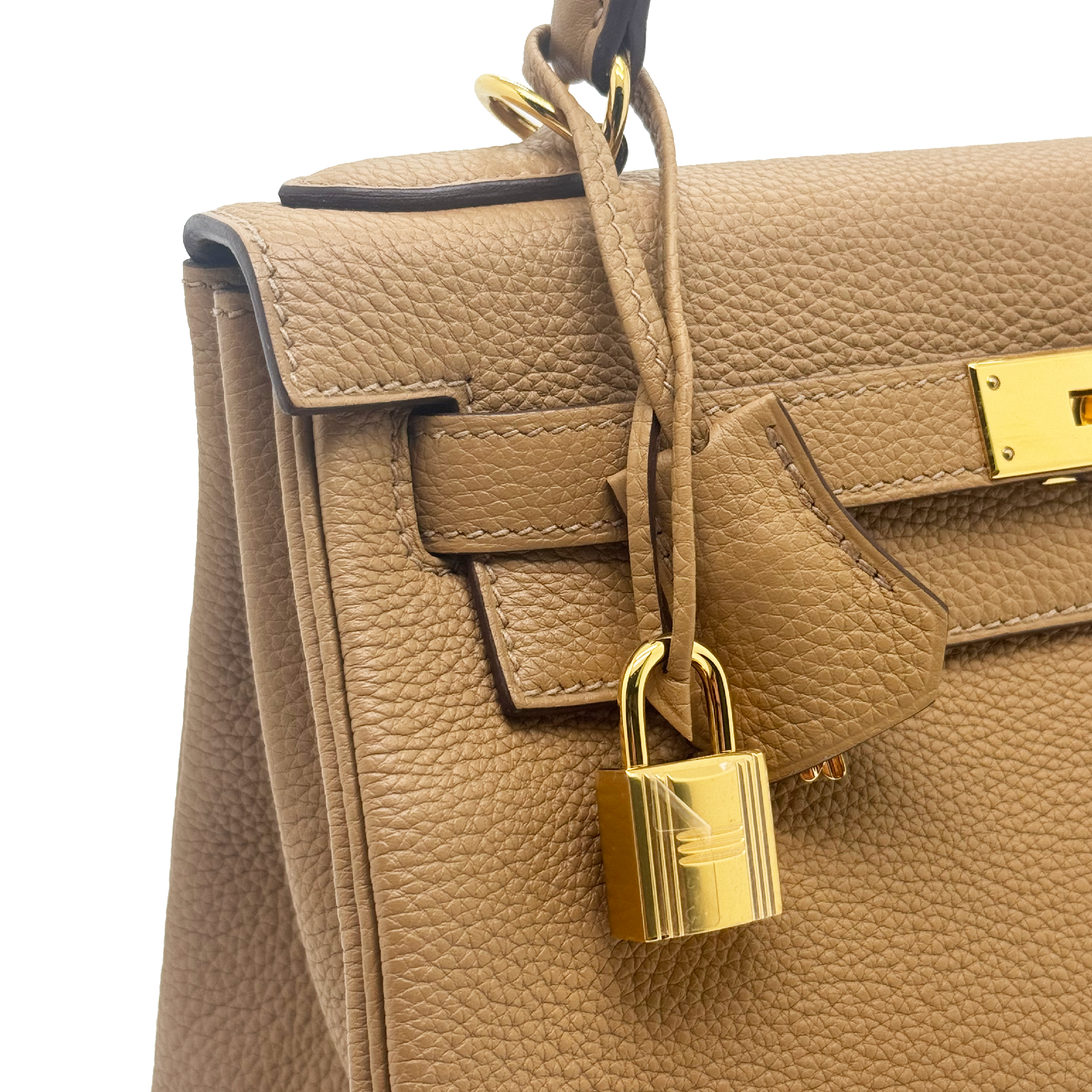 Hermès Kelly 28 Togo Biscuit GHW B Stamp