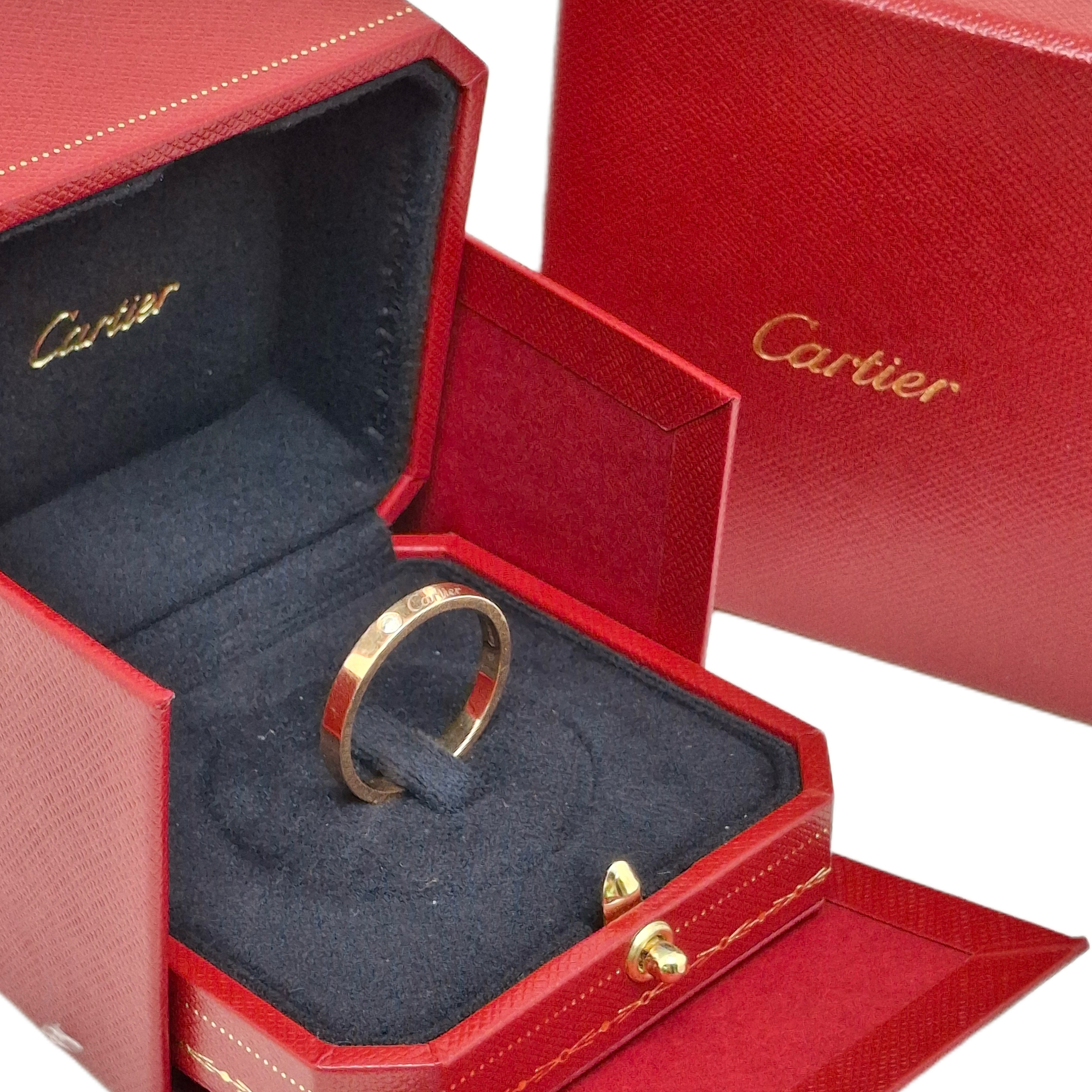 Cartier C DE Wedding Band (Rose Gold) with diamond size 68