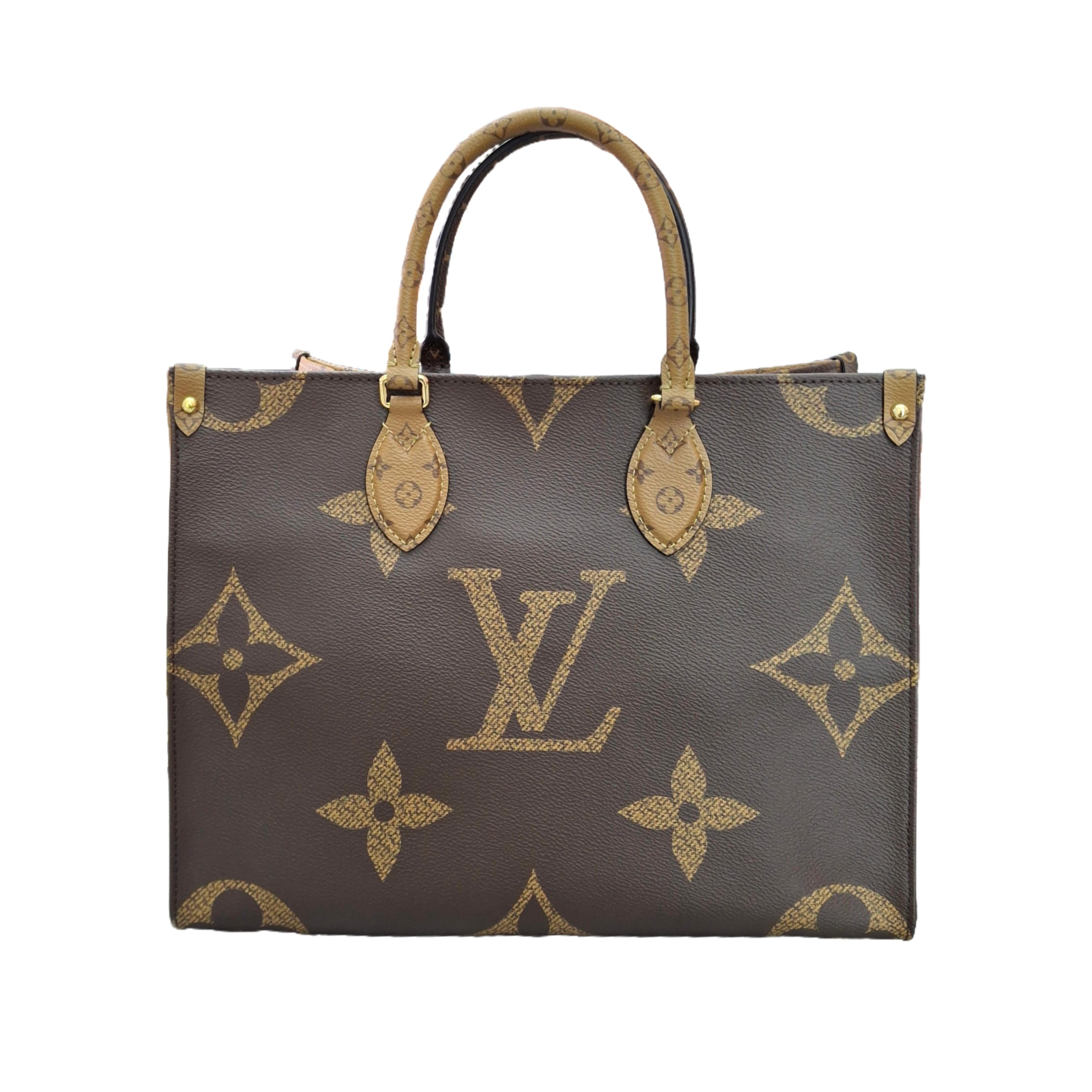 LOUIS VUITTON On the go Monogram Giant Reverse MM Brown Preloved