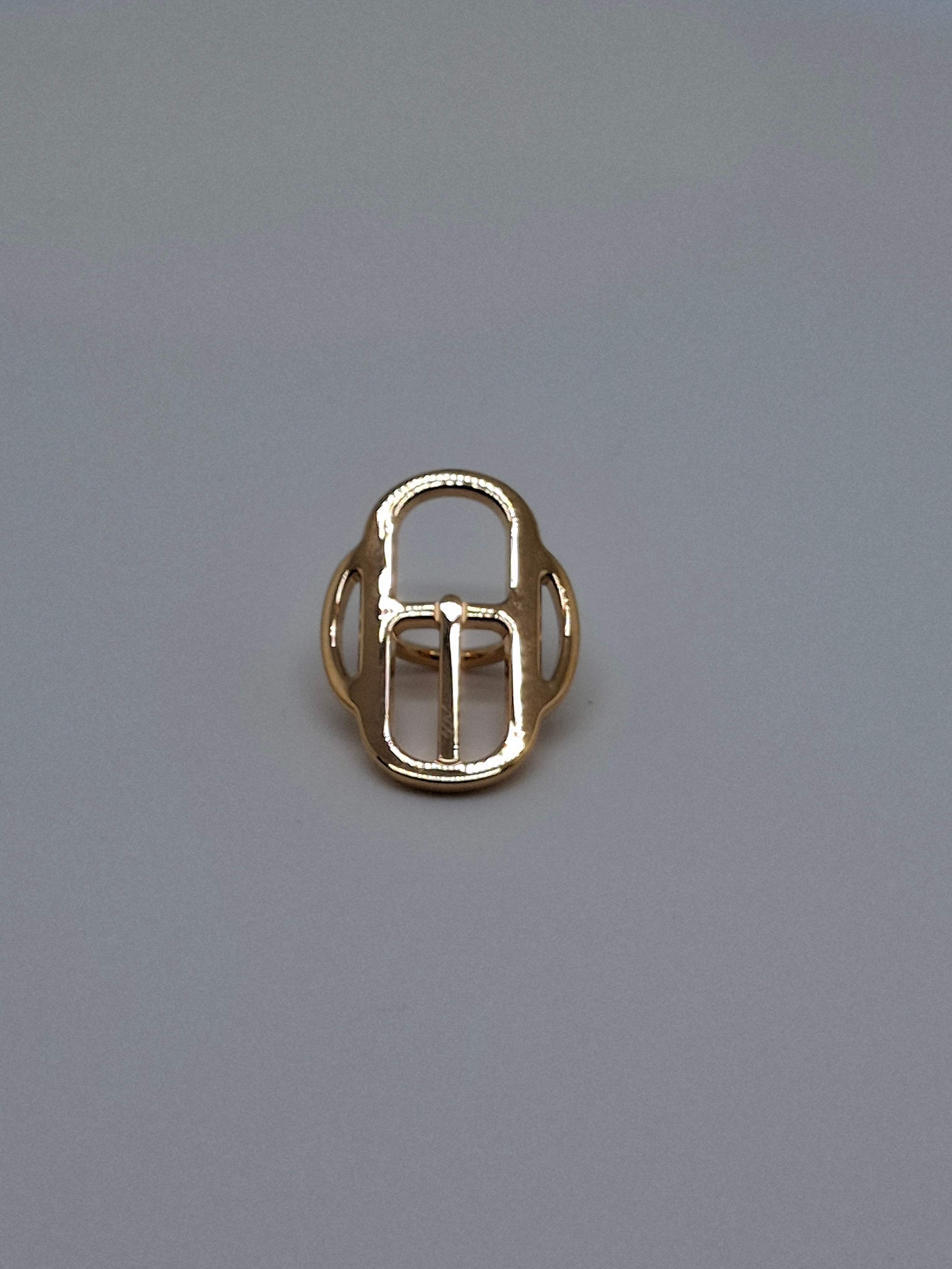 HERMÈS Mini Boucle Twilly ring Palladié (palladium-plated)