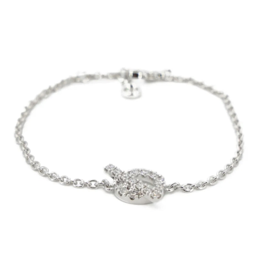 HERMÈS Finesse Bracelet silver and Diamond (white gold)