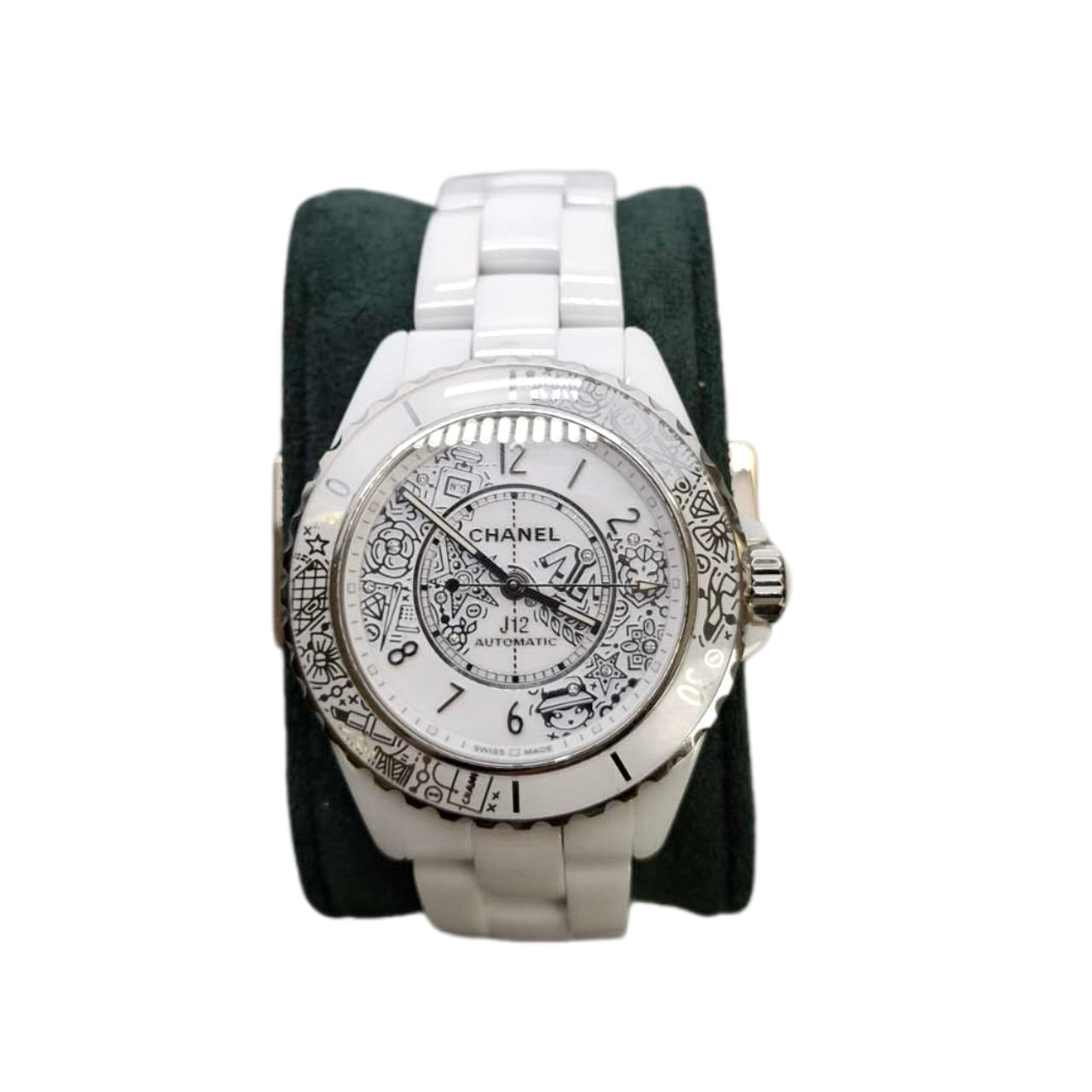 Chanel H6477 J12.20 33mm steel, White Artistic Dial, White Ceramic Strap (Limited Edition)