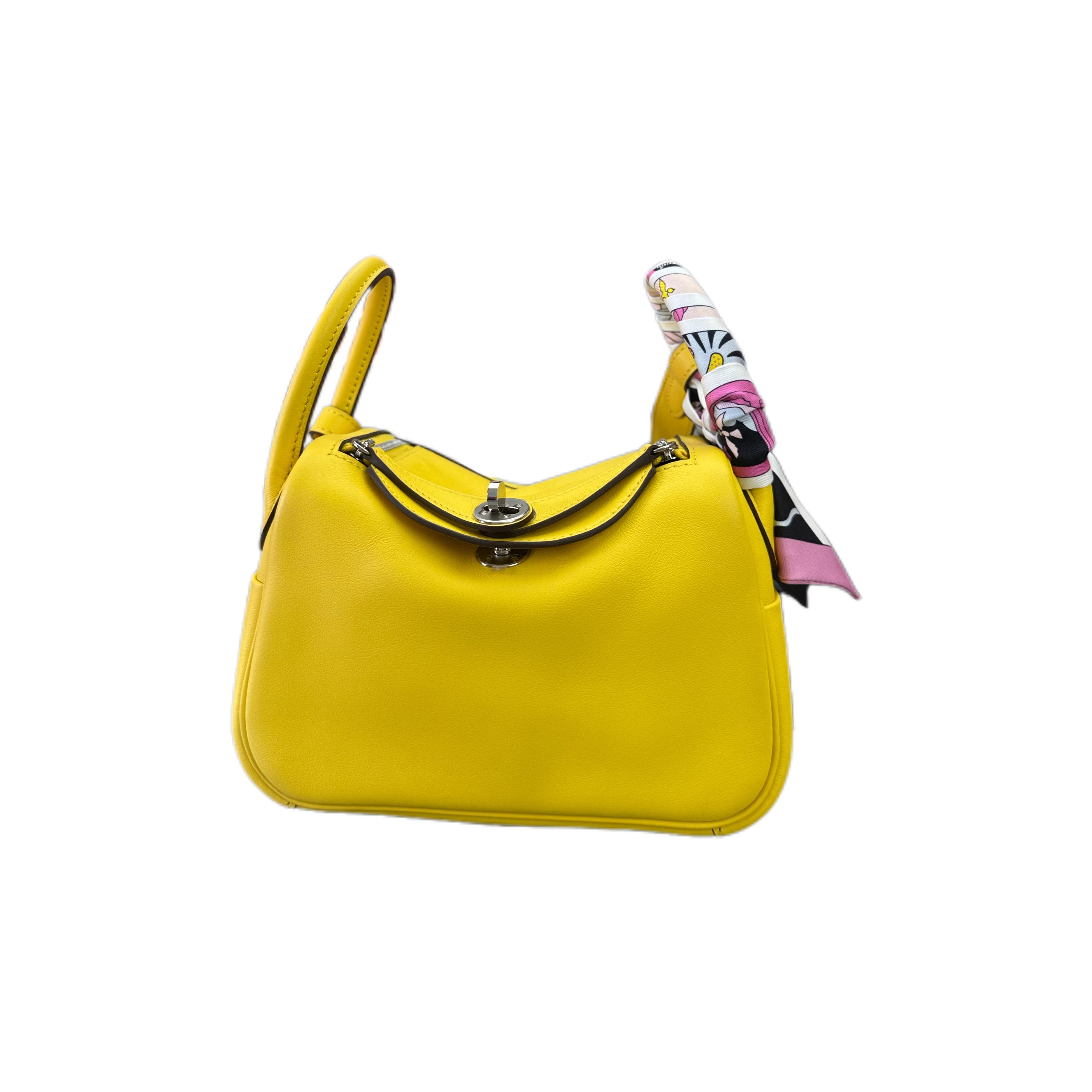 Hermès Mini Lindy Togo Leather SHW Jaune De Naples (Naples Yellow) U Stamp