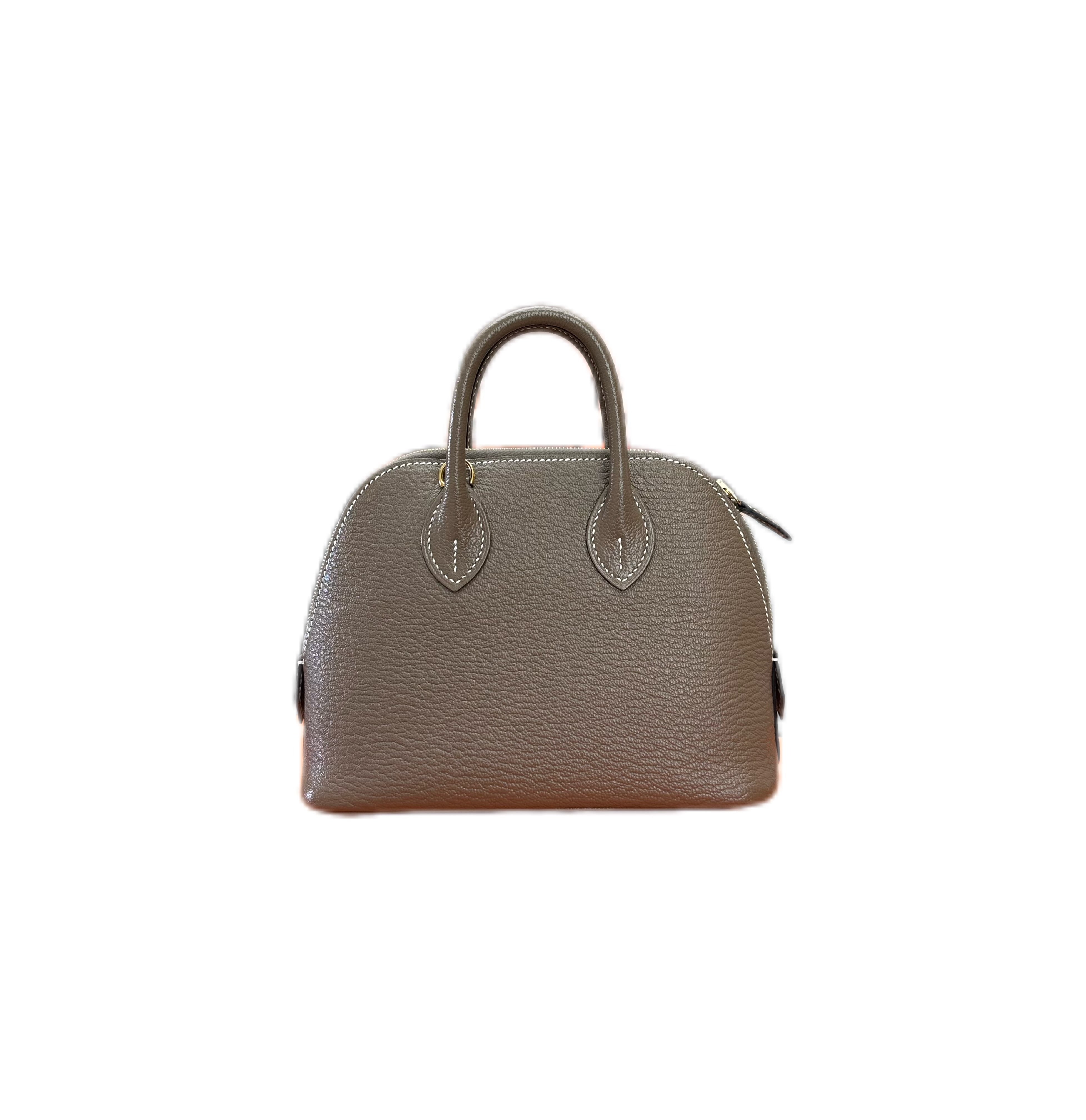 HERMÈS Mini Bolide 27 Bag Chevre Mysore GHW Etoupe (Grey) B Stamp