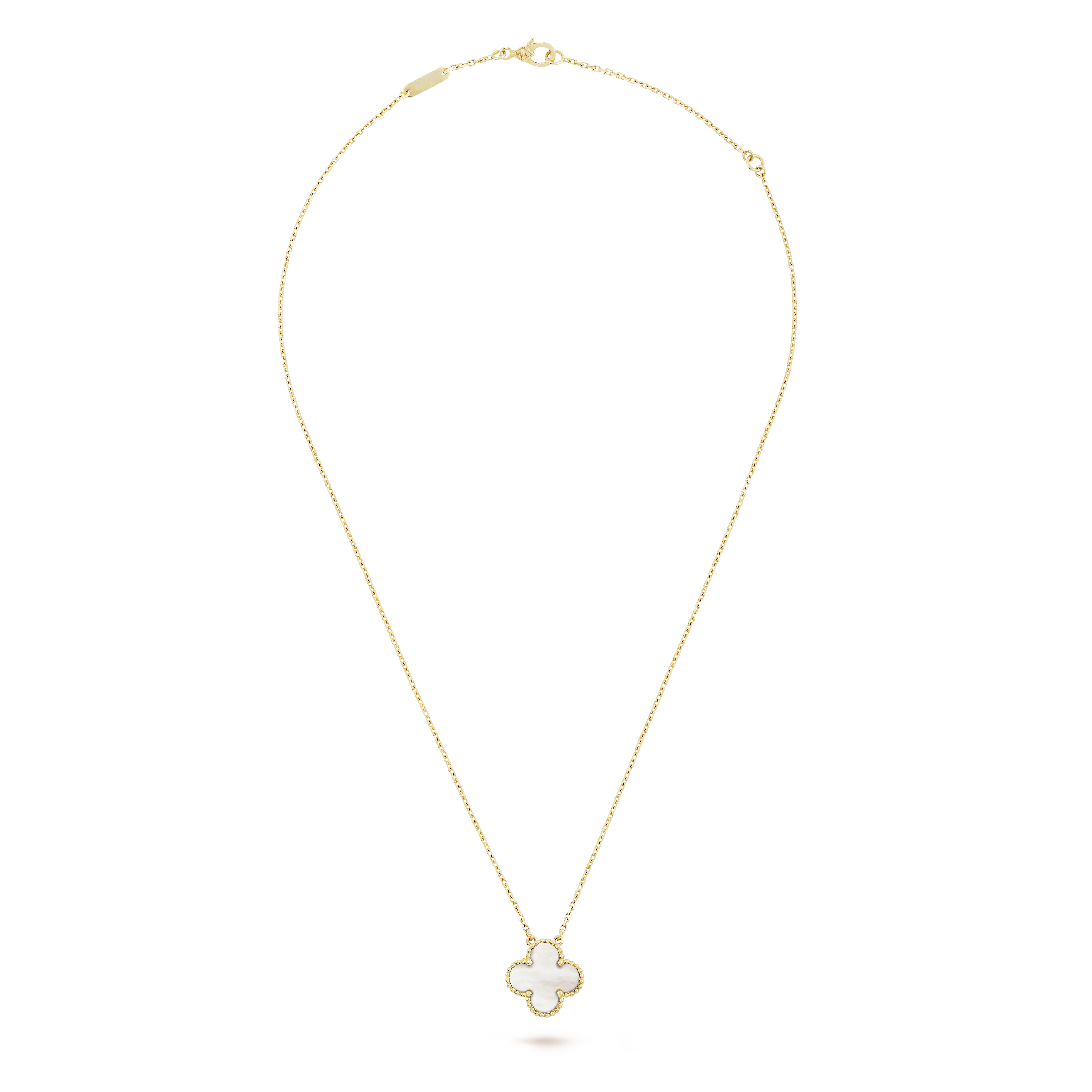 Van Cleef & Arpels Vintage Alhambra Pendant (White Mother-of-pearl) Yellow Gold