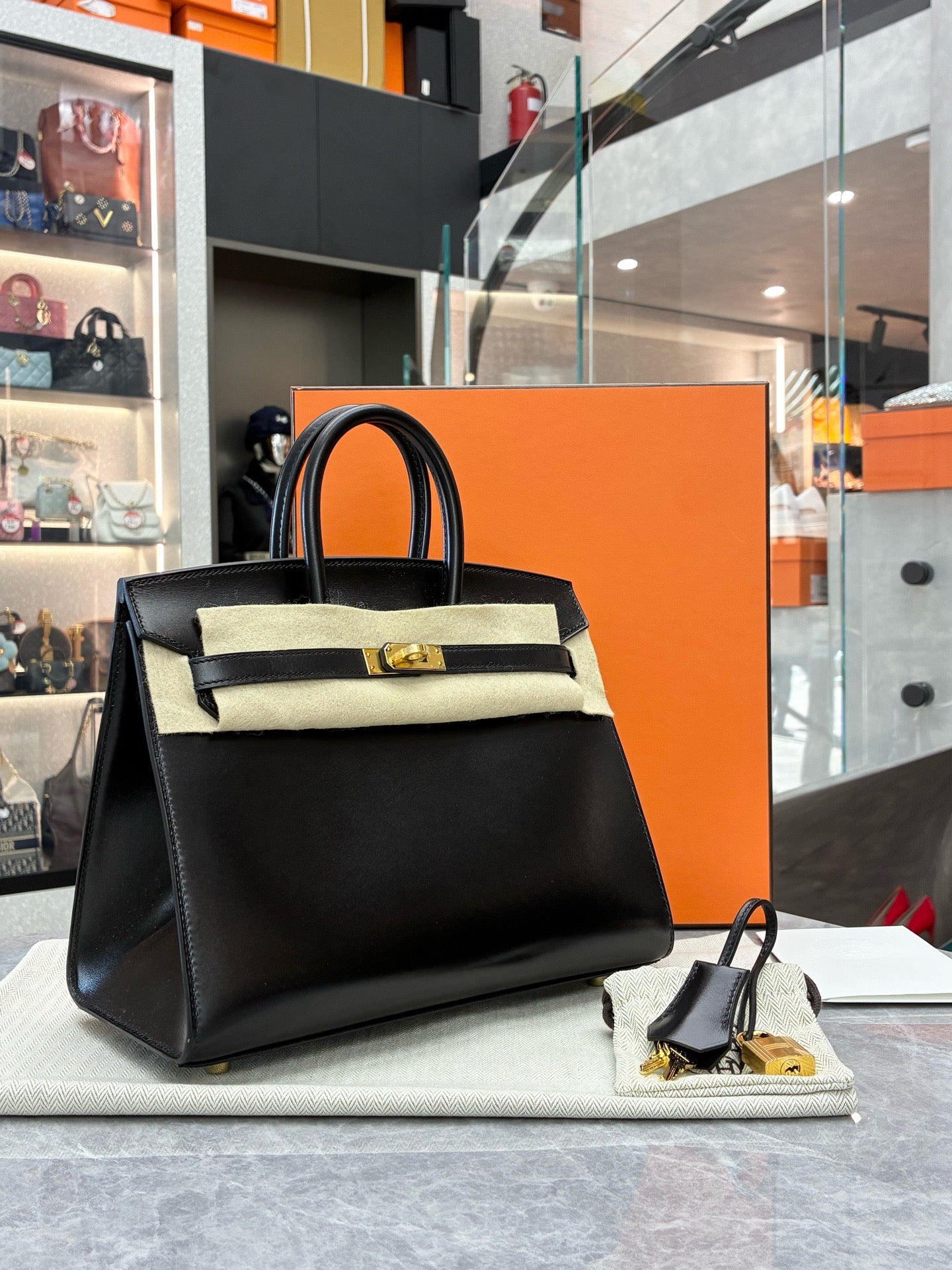 Hermès Birkin 30 Black in Sellier Box Leather with Gold Hardware Bag (K Stamp)