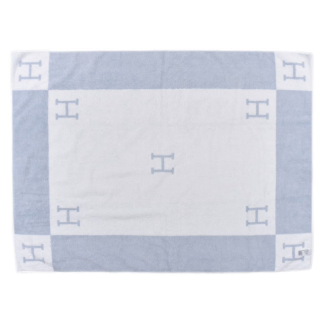 HERMÈS Avalon bath towel Bleu Glacier (Pale Blue)