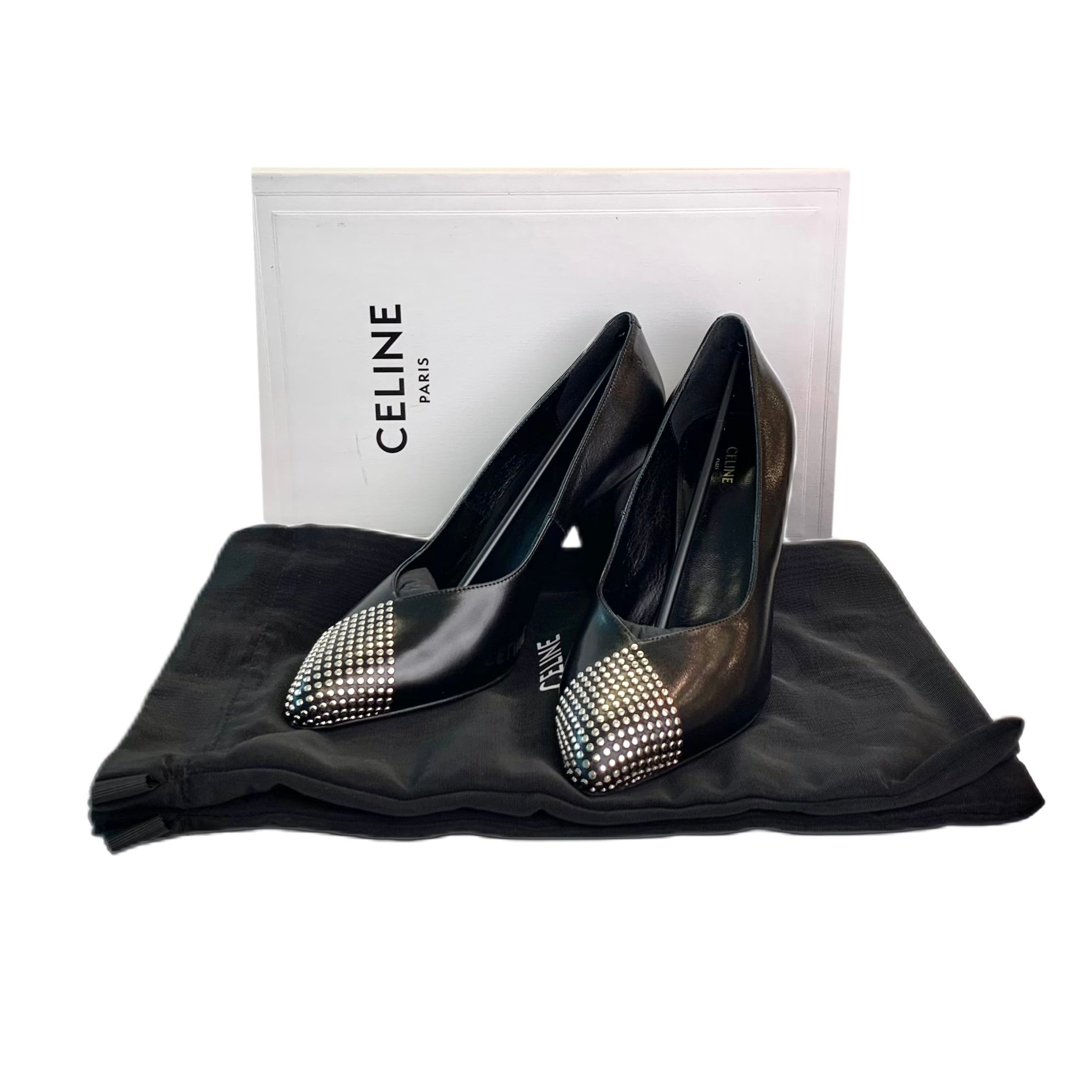 Celine Suede Pumps Black 37