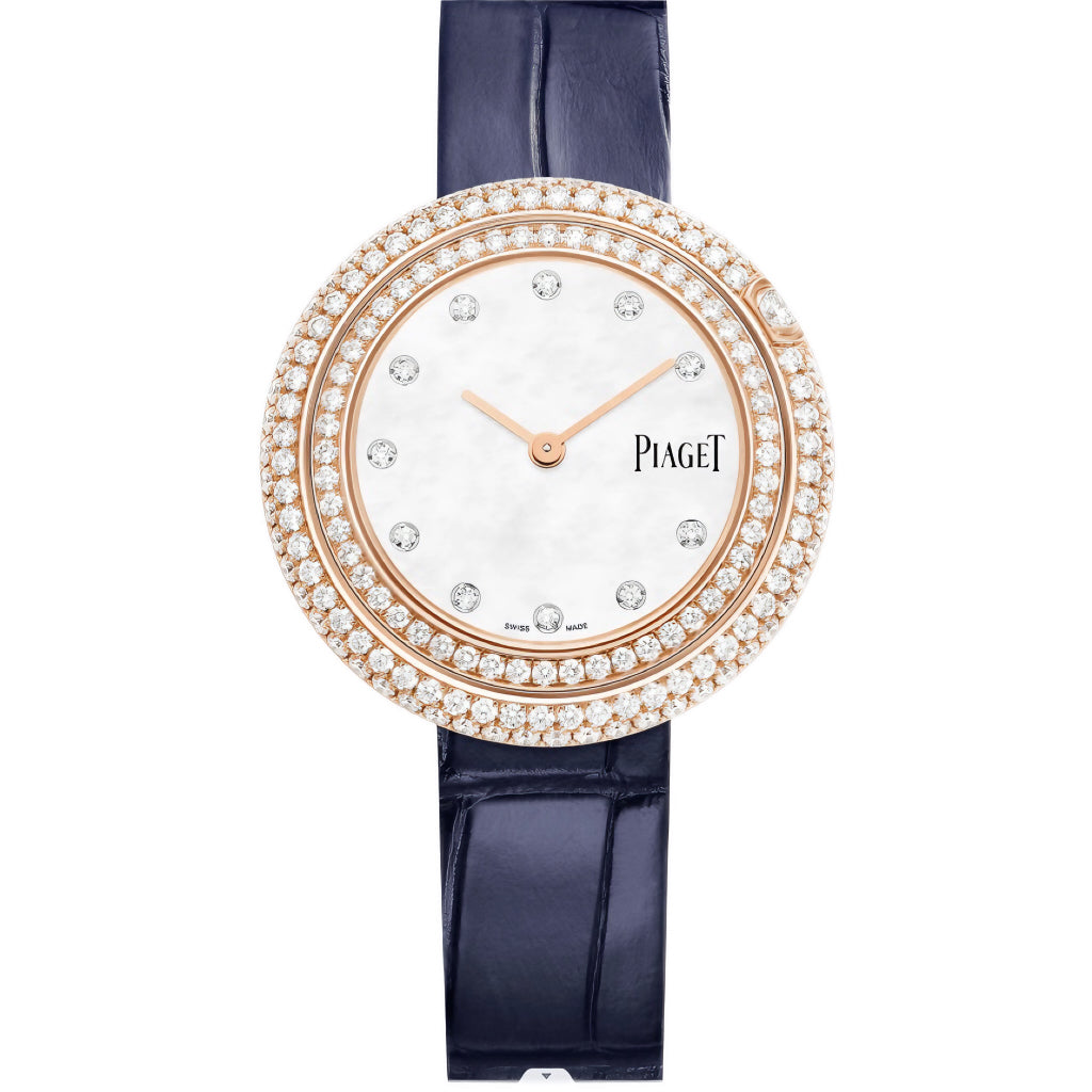 Piaget G0A46062 Possession Women's Watch 29 silvered diamond set dial, alligator-skin strap