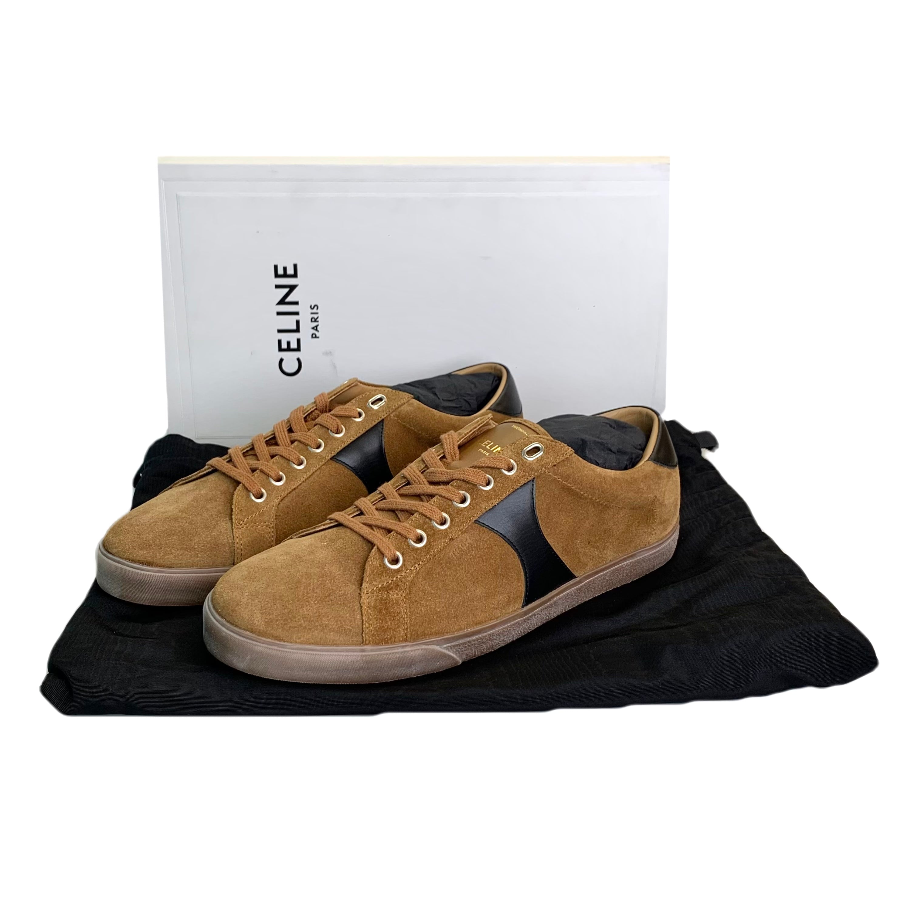 Celine Jogger low lace-up sneaker Brown/ Black 44