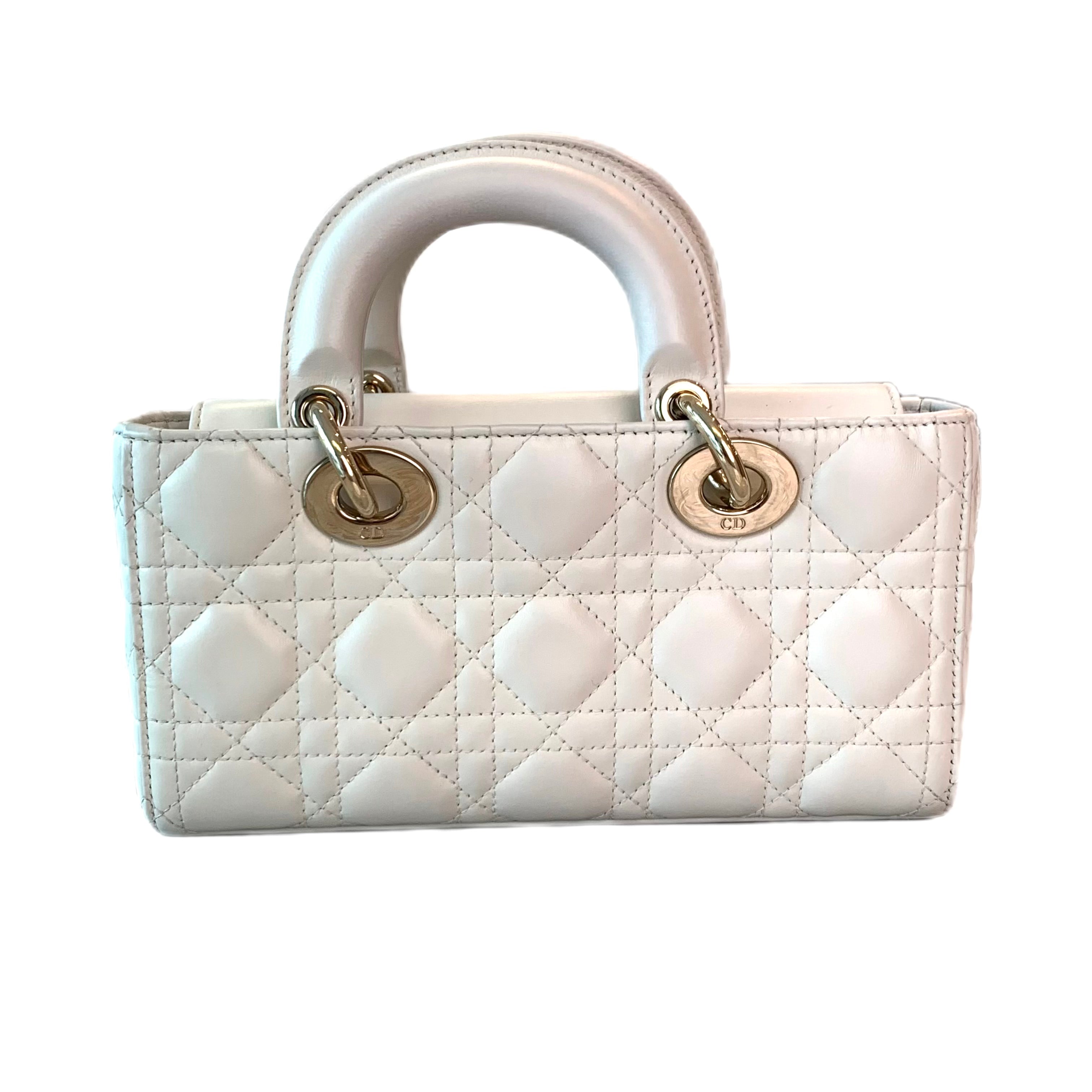 Christian Dior Small Lady D-JOY Micro Bag Latte (White)