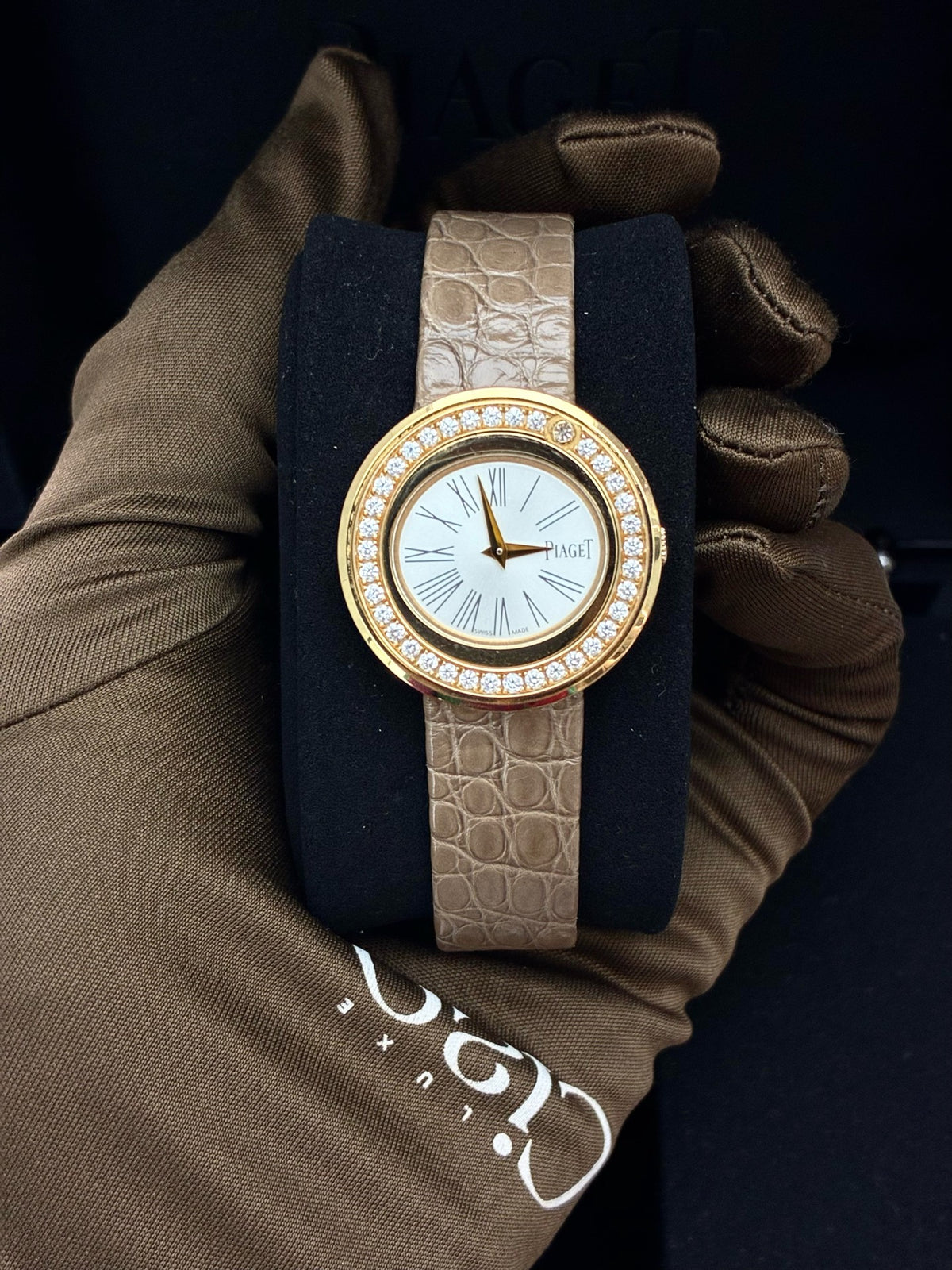 PIAGET Possession – Rose Gold Diamond Bezel, White Roman Dial, Reference G0A41188, Quartz, 2014, Very Good Pre-Owned