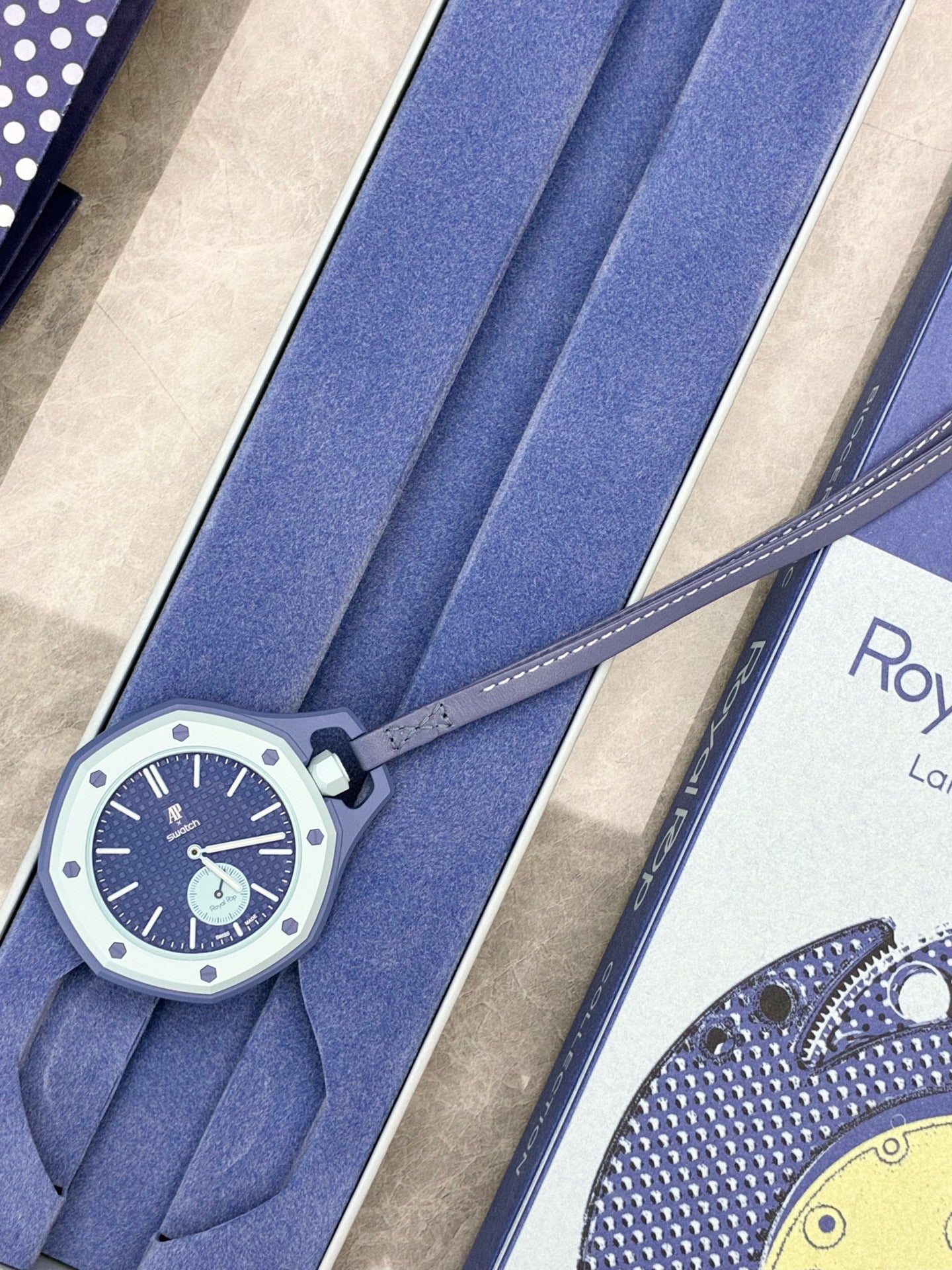 AUDEMARS PIGUET x SWATCH Royal Oak Collaboration Watch – Blue Dial (Mint Bezel)