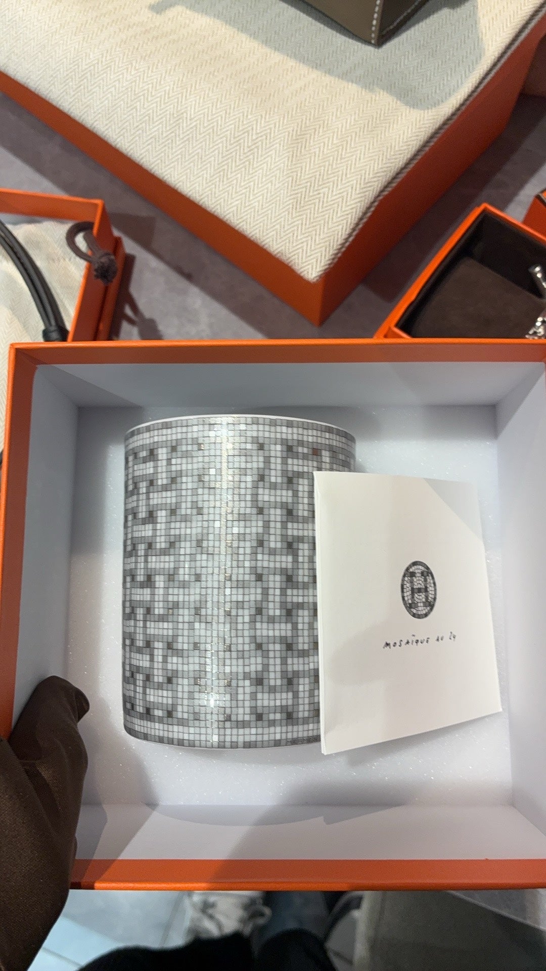 Hermès Mosaic Cup – Porcelain, Brand New