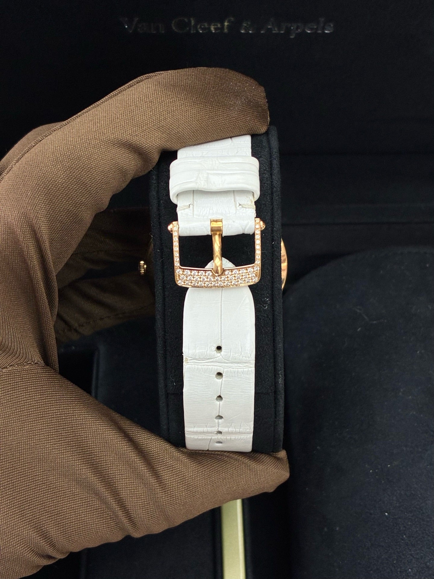 Van Cleef & Arpels Poetic Complications Watch – 18K Rose Gold, Diamond-Set, Pre-Owned