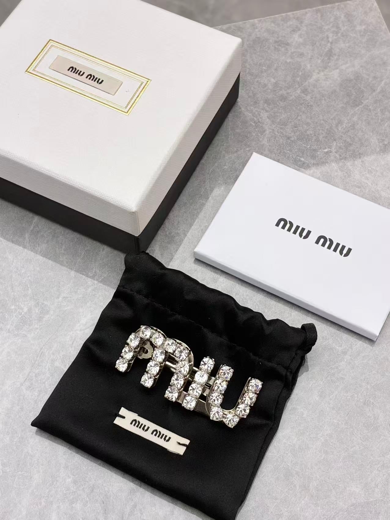 Miu Miu Crystal Hair Clip – Full Pavé, Pre-Owned