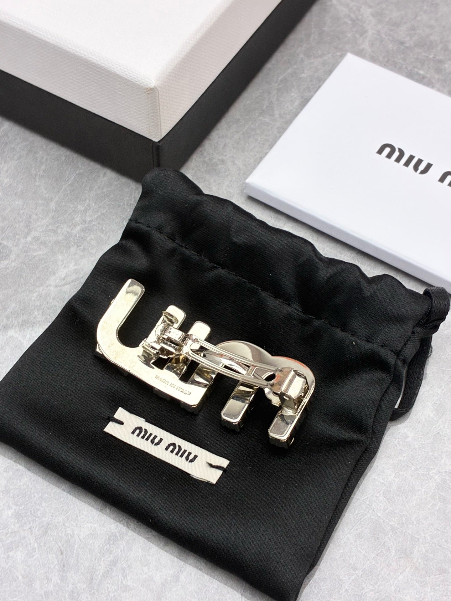 Miu Miu Crystal Hair Clip – Full Pavé, Pre-Owned