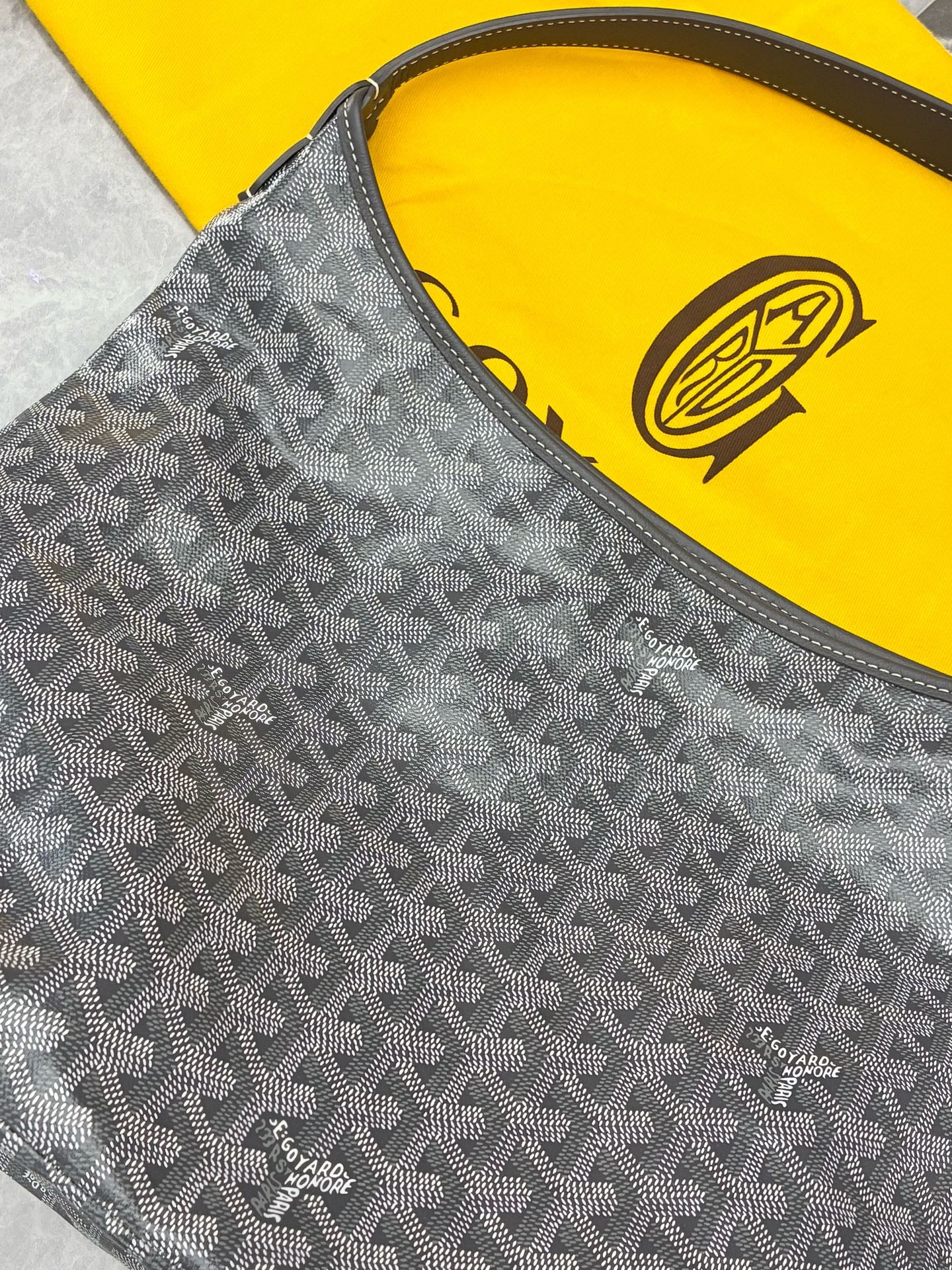 Goyard Hobo Tote – Grey Goyardine Canvas, Brand New