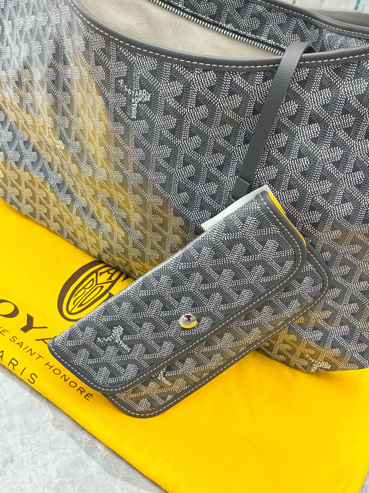 Goyard Hobo Tote – Grey Goyardine Canvas, Brand New