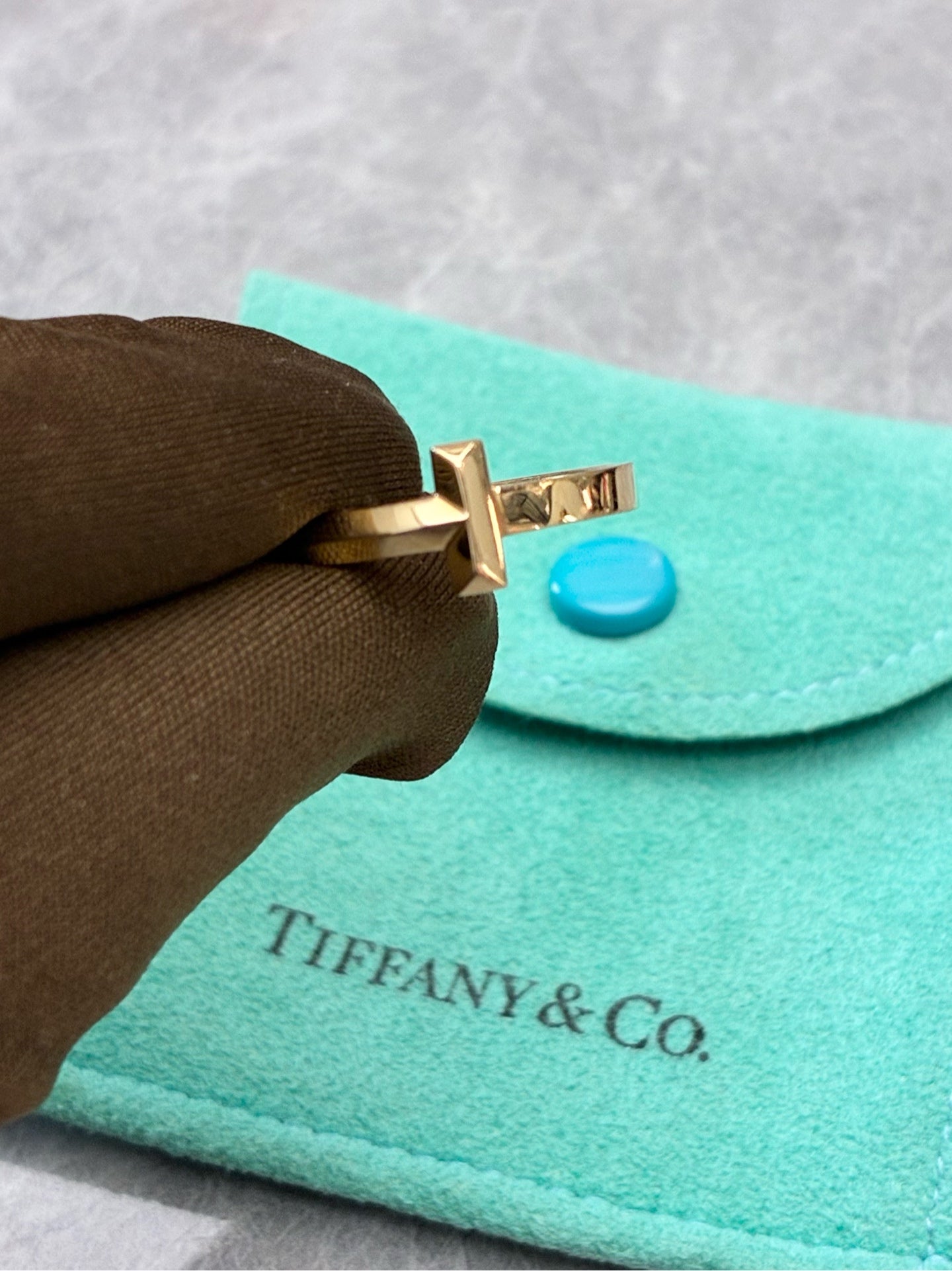 TIFFANY & CO. T1 Narrow Ring – 18K Rose Gold, Pre-Owned