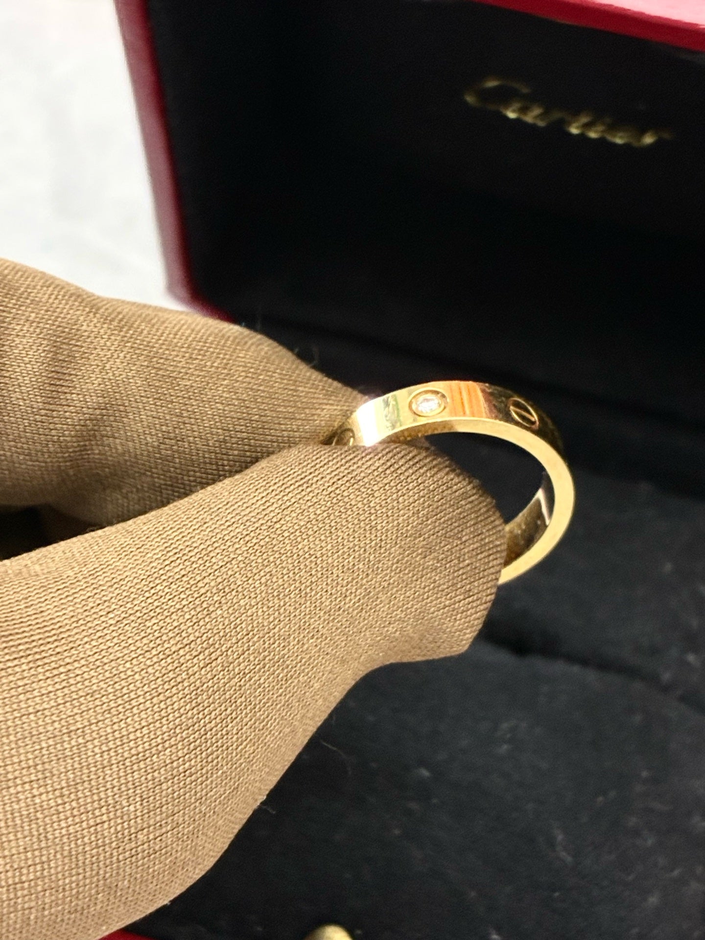 CARTIER Love Ring – 18K Yellow Gold, Single Diamond, Size 51, Pre-Owned