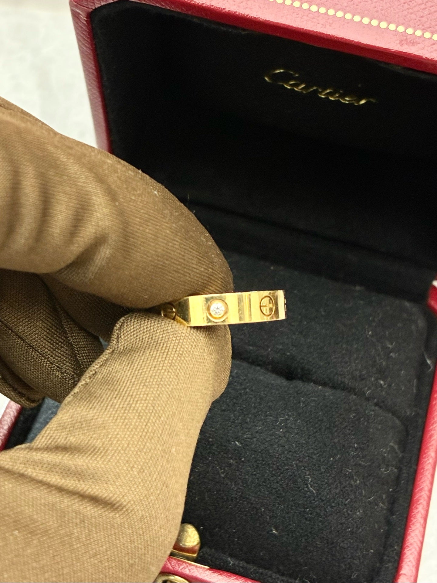 CARTIER Love Ring – 18K Yellow Gold, Single Diamond, Size 51, Pre-Owned