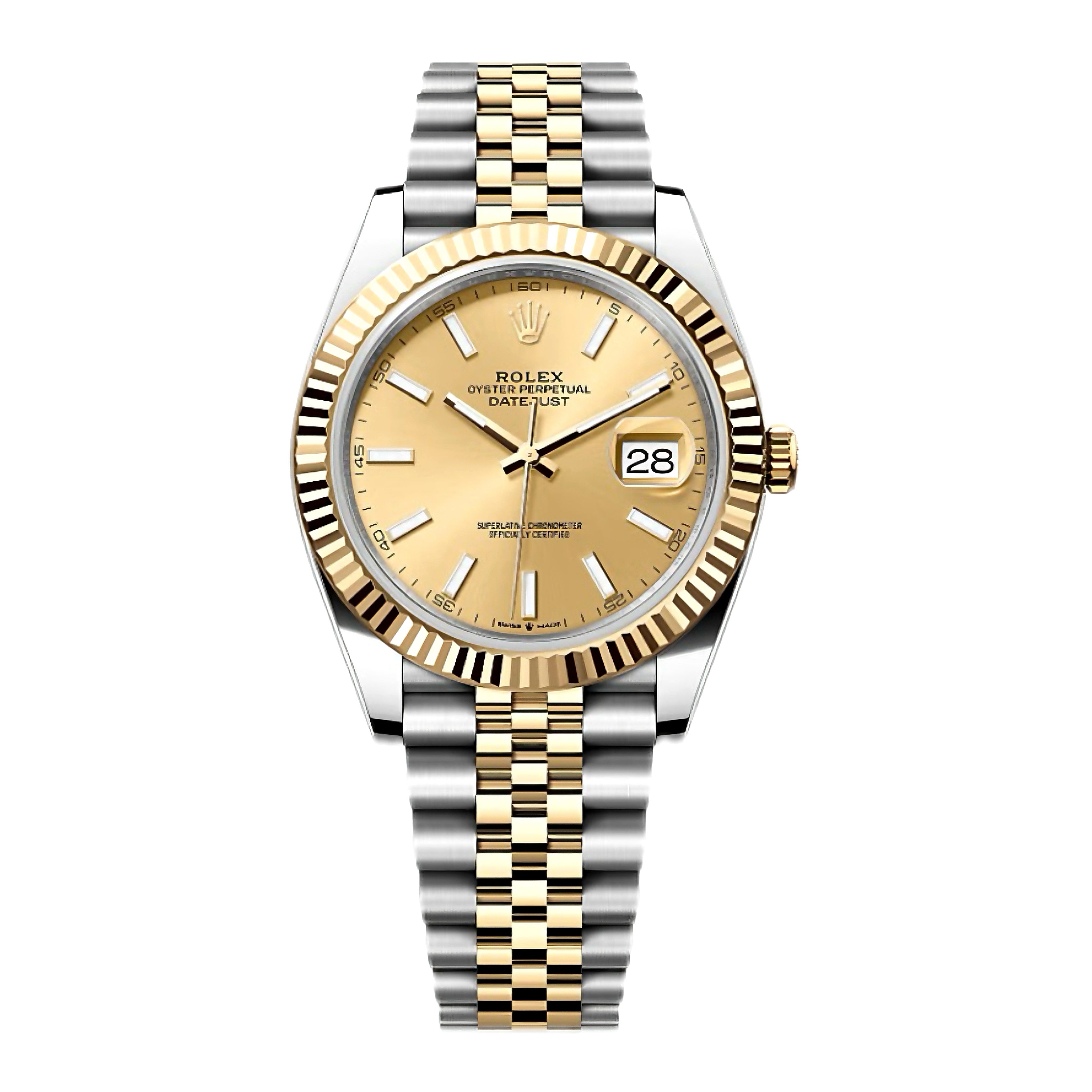 Rolex 126333 Datejust 41 with Oystersteel and Yellow Gold, Champagne-colour Dial, Jubilee Bracelet