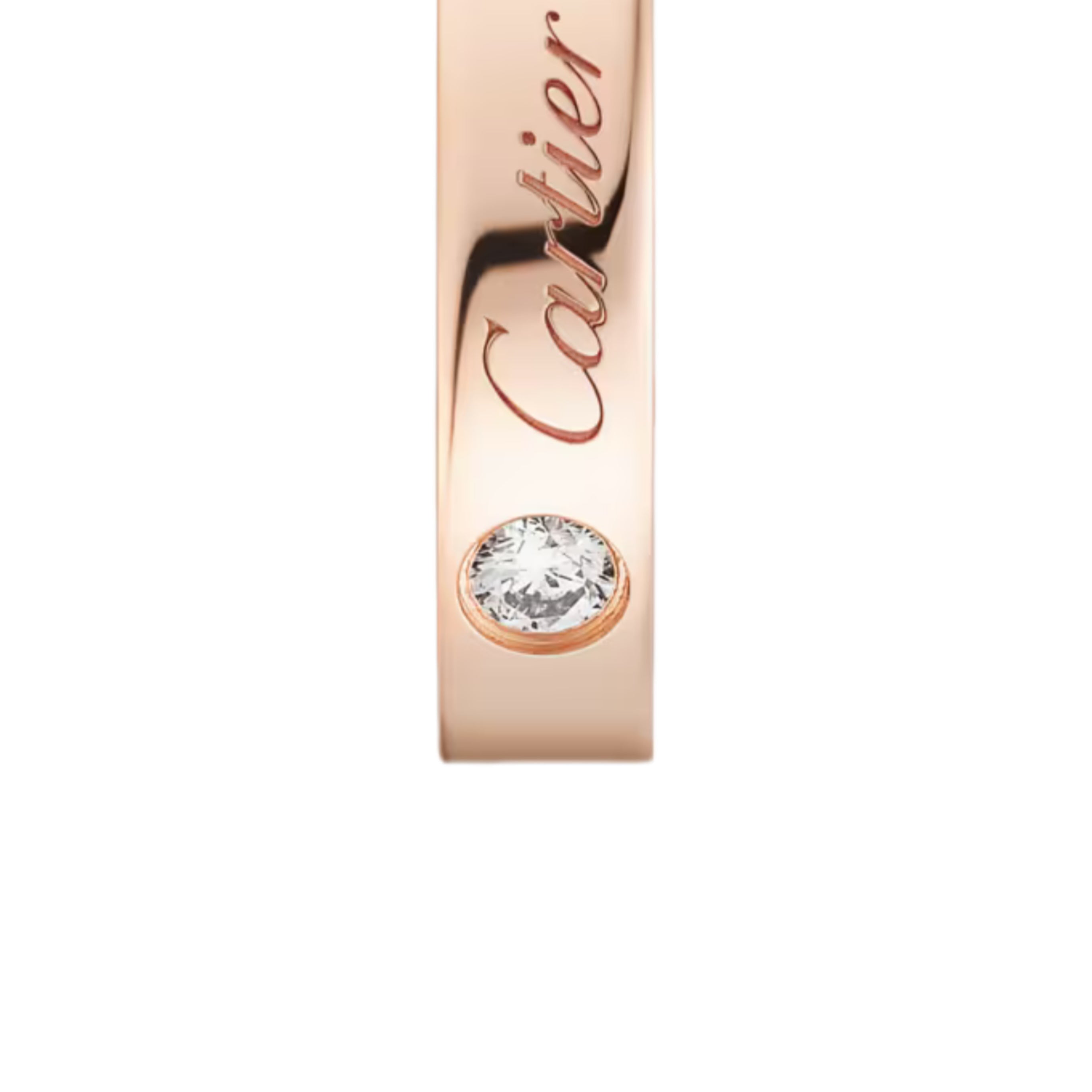 Cartier C DE Wedding Band (Rose Gold) with diamond size 68