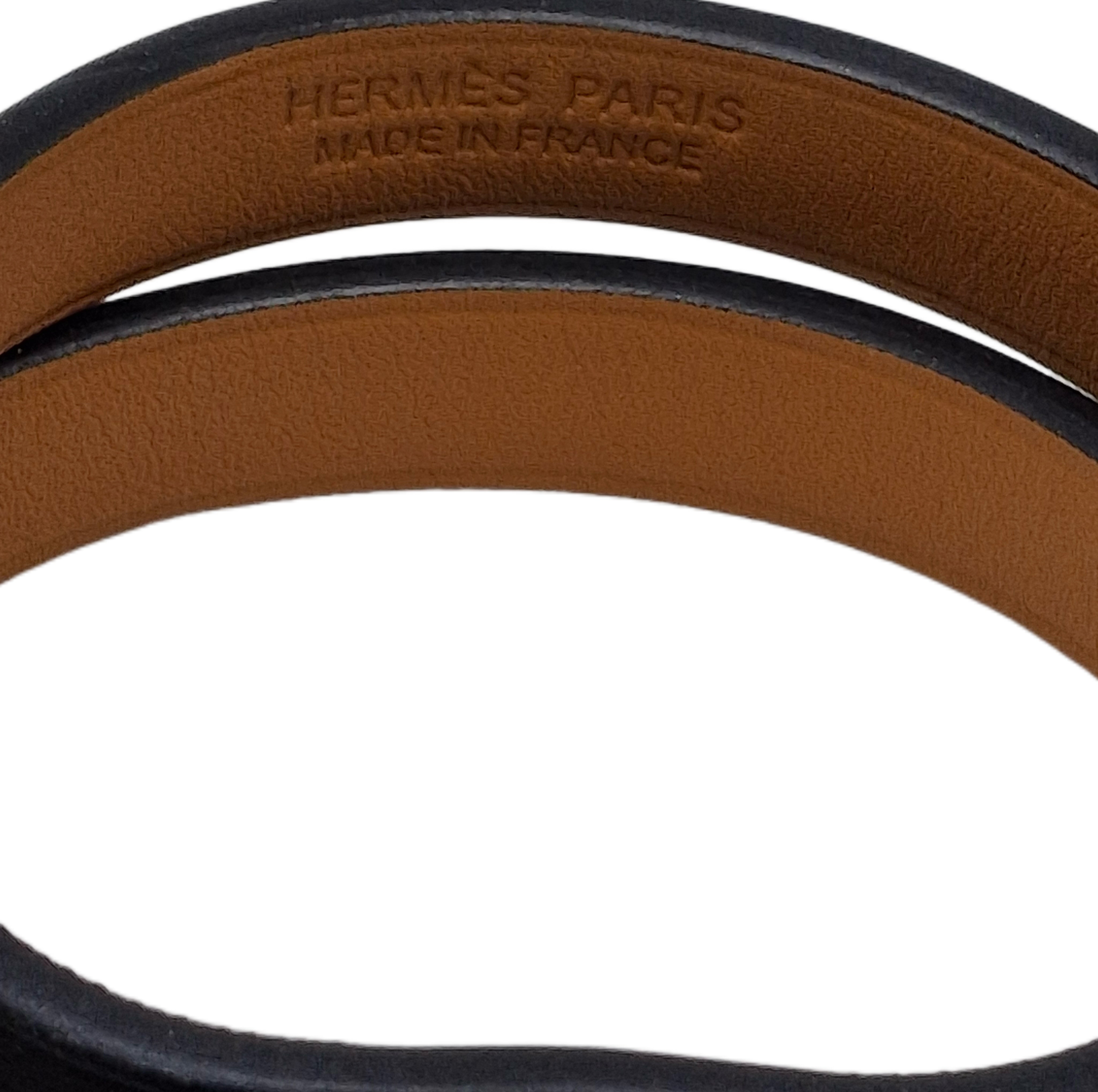 HERMÈS Mini Kelly Double Tour bracelet Noir (Black/Silver)